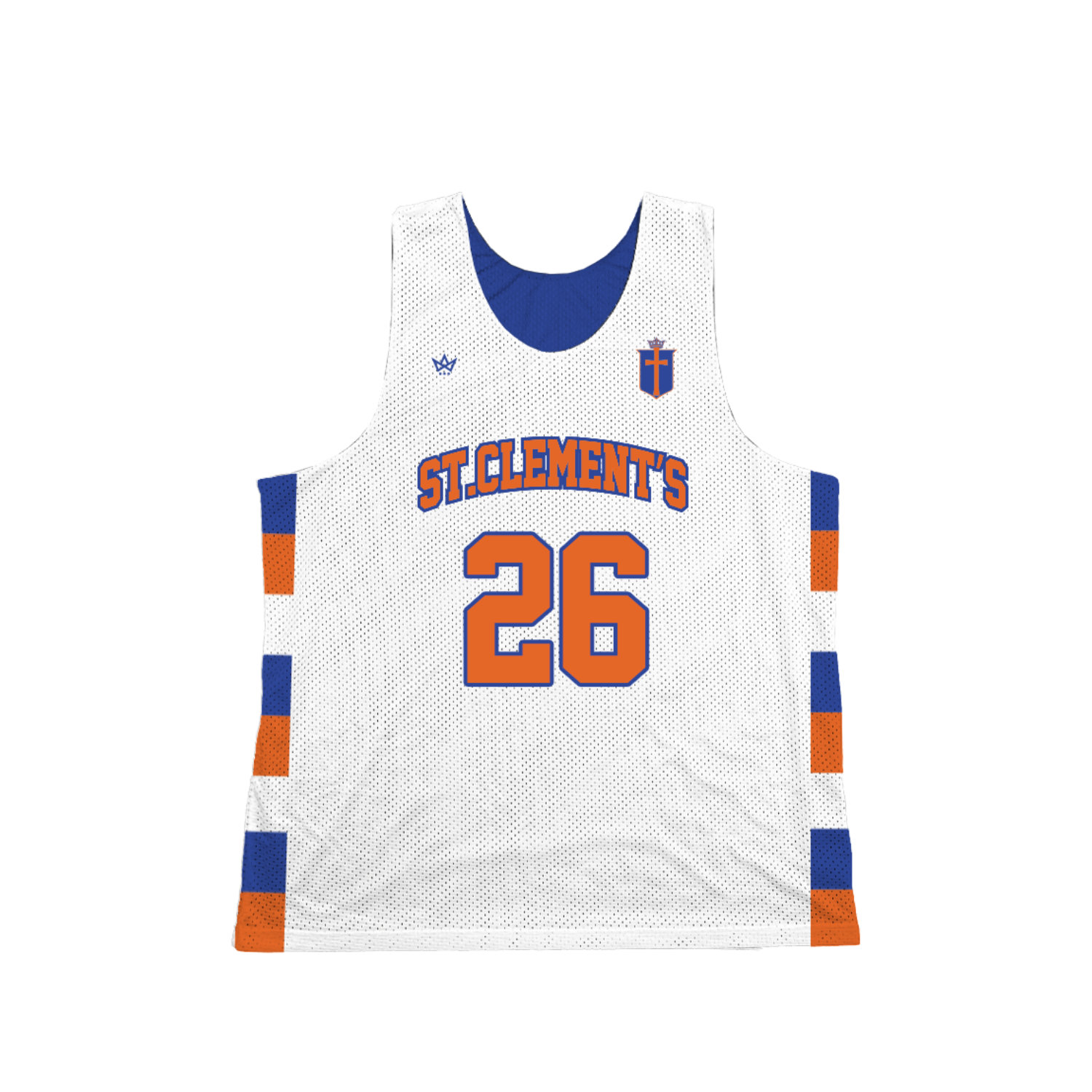 ST. CLEMENT'S SUB PORTHOLE MESH PINNIE (REVERSIBLE) [WHITE/BLUE]