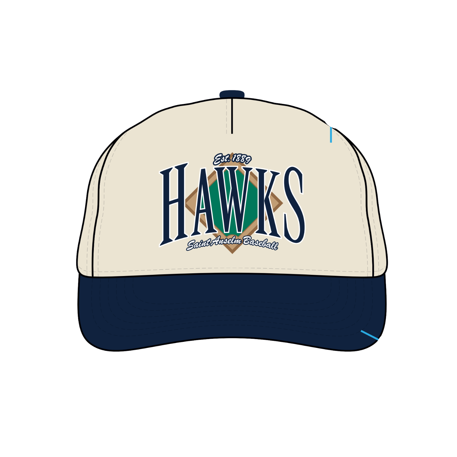 SAINT ANSELMS BASEBALL TACKLE TWILL 5-PANEL SNAPBACK