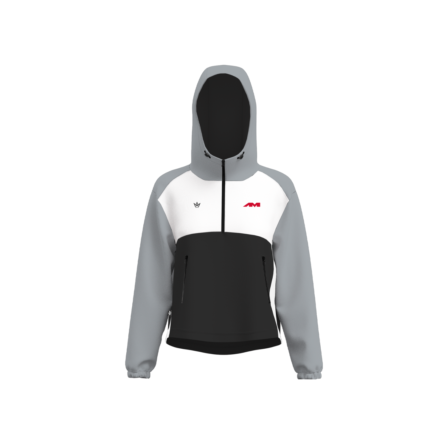 AMTS WOMEN'S VENTUS HOODIE - GREY/BLACK/WHITE