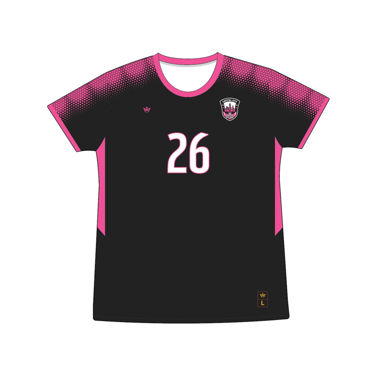 CAPITAL CITY FC WOMEN'S SOCCER GAME JERSEY (CREW) [WOMENS GAME BLACK]