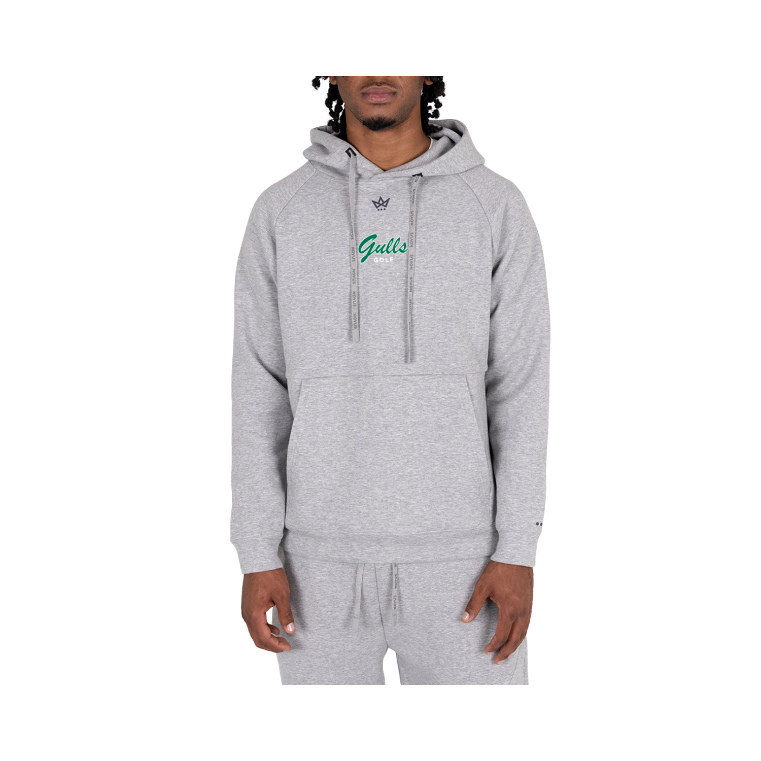 ENDICOTT GOLF ROYALKNIT HOODIE - STERLING HEATHER