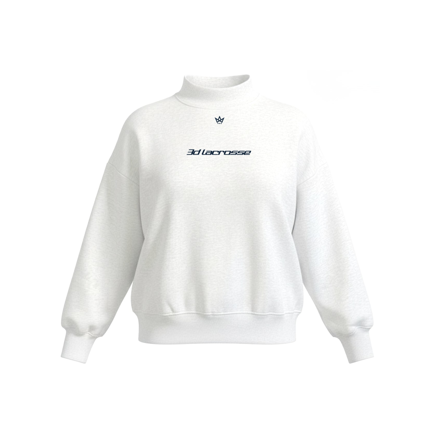 3D NATIONAL WOMEN'S COTTON FLEECE MOCKNECK - VIRGINIA (WHITE)