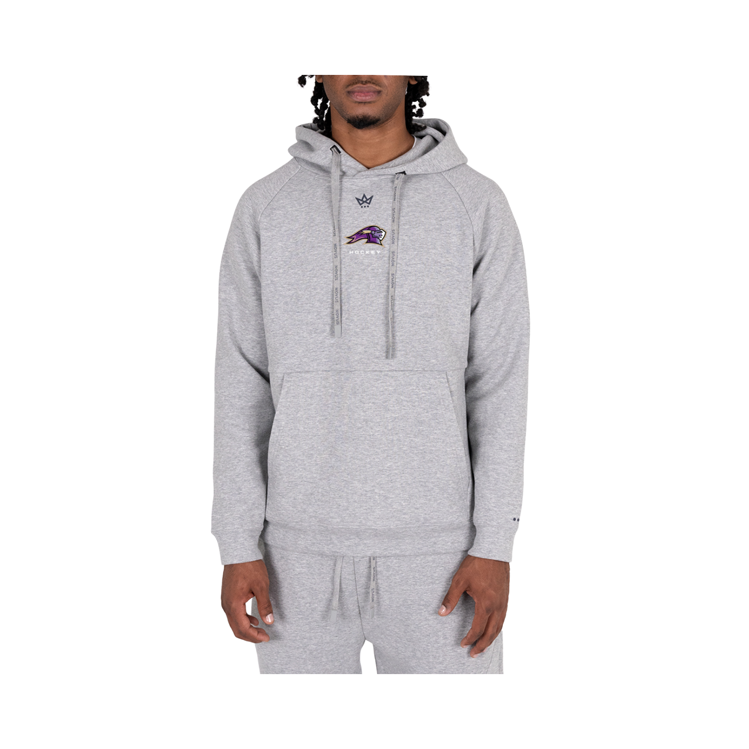 ST.MICHAELS HOCKEY ROYALKNIT HOODIE - STERLING HEATHER