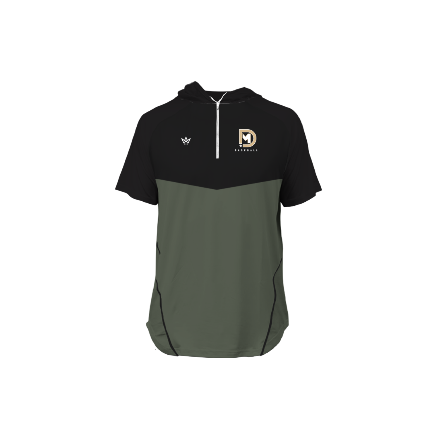 DOUBLE MAJOR BASEBALL - COACHES PRO VENTED SS QUARTER-ZIP HOODIE