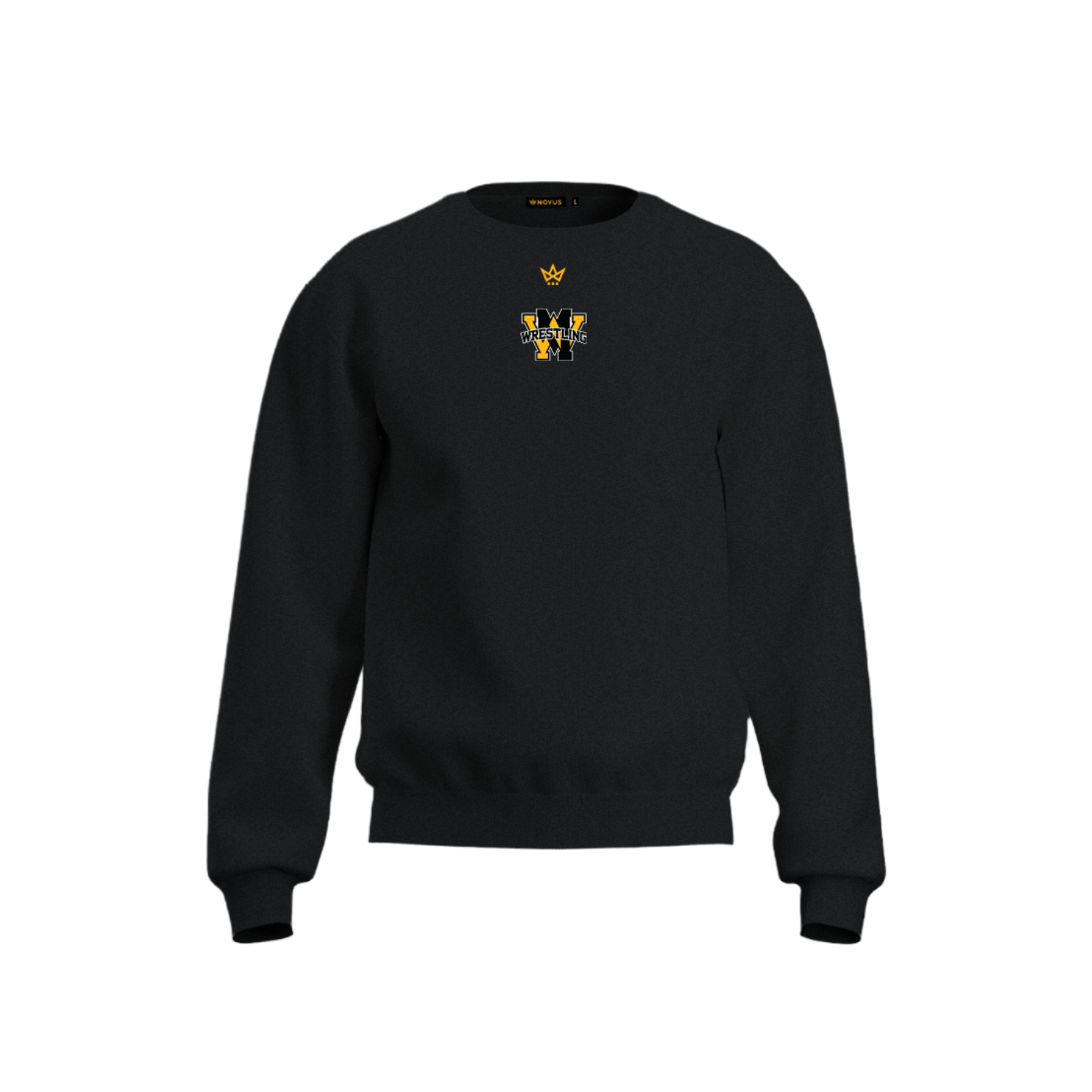 WEST MILFORD WRESTLING ACCESS COTTON FLEECE CREWNECK [BLACK]
