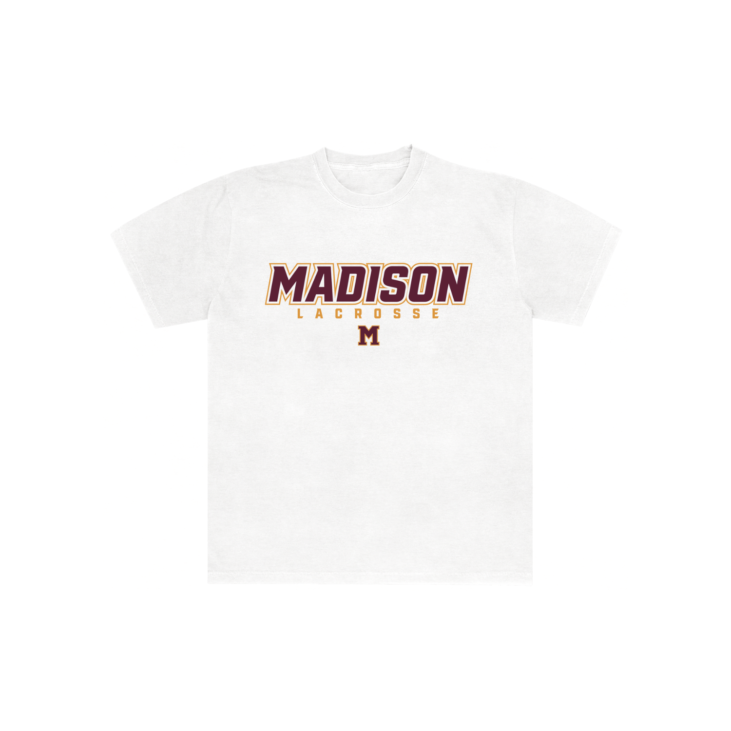 MADISON LACROSSE '26 WASHED COTTON SS TEE - WHITE