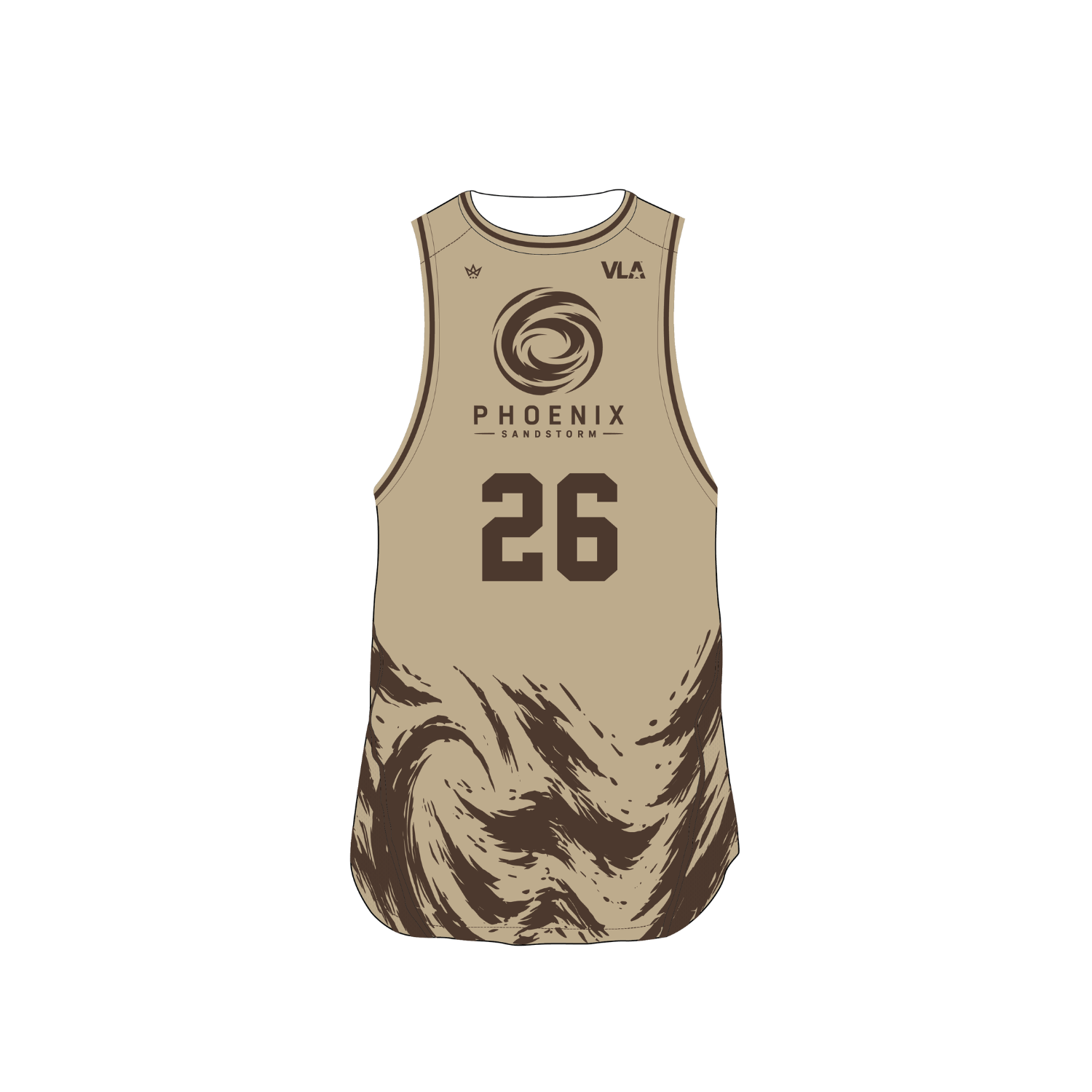 PHOENIX SANDSTORM VOLLEYBALL PRO VENTED CUTOFF JERSEY [BEIGE]