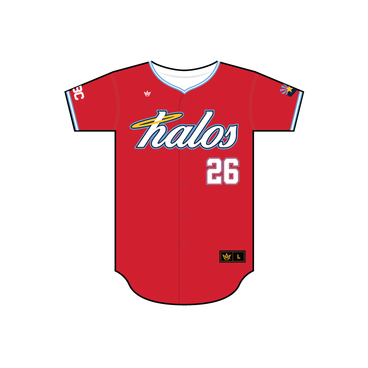 HALOS BASEBALL FALL '26 BASEBALL FULL BUTTON JERSEY