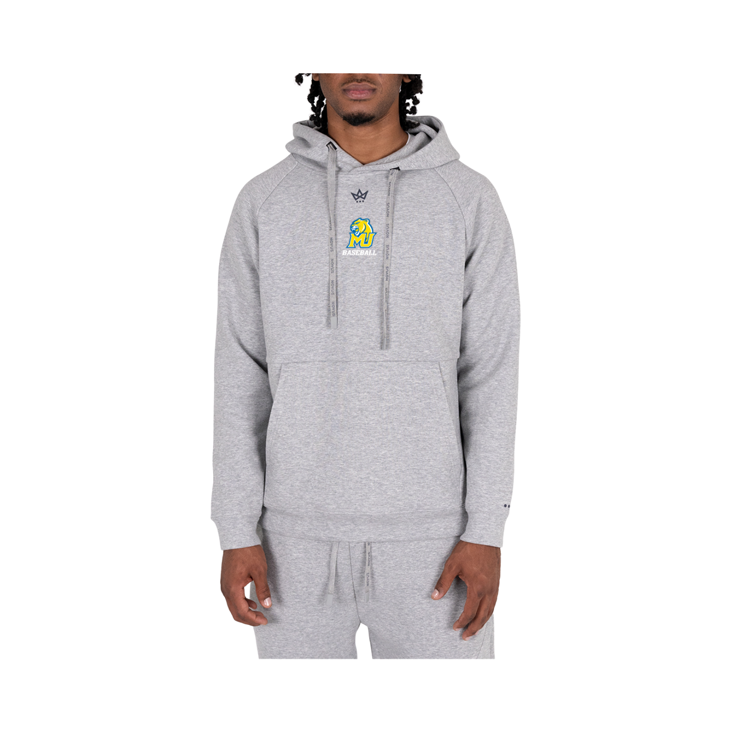 MISERICORDIA BASEBALL ROYALKNIT HOODIE - STERLING HEATHER