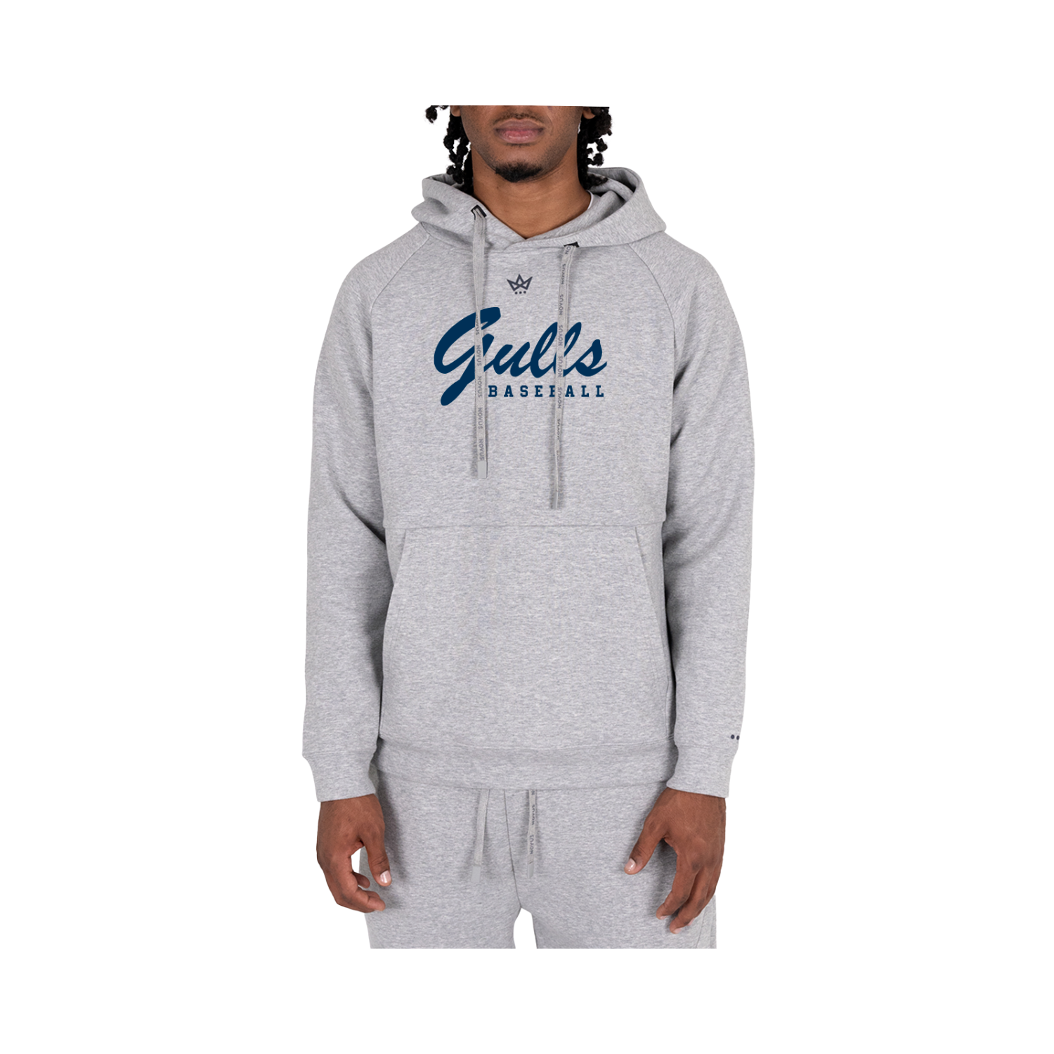ENDICOTT BASEBALL ROYALKNIT HOODIE - STERLING HEATHER