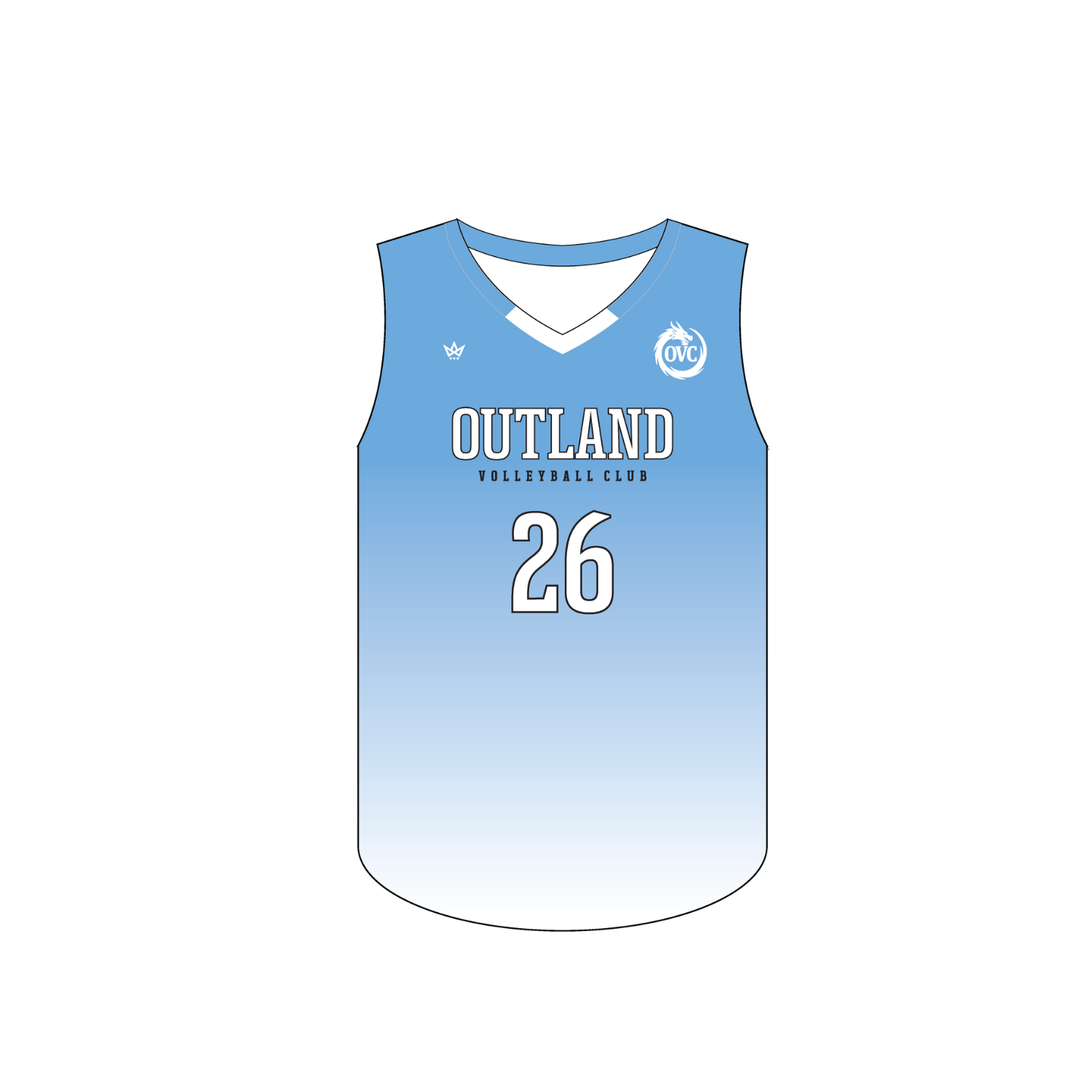 OUTLAND VOLLEYBALL CLUB WOMEN'S VOLLEYBALL SLEEVELESS JERSEY