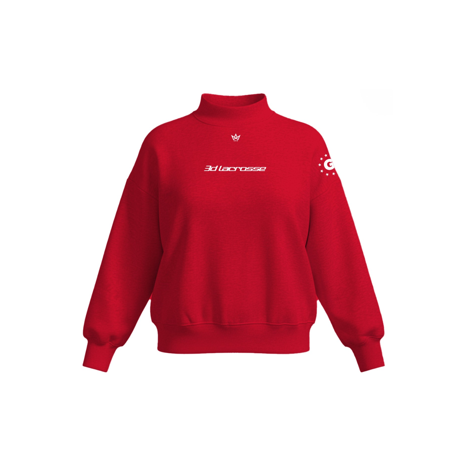3D NATIONAL WOMEN'S COTTON FLEECE MOCKNECK - GEORGIA (RED)