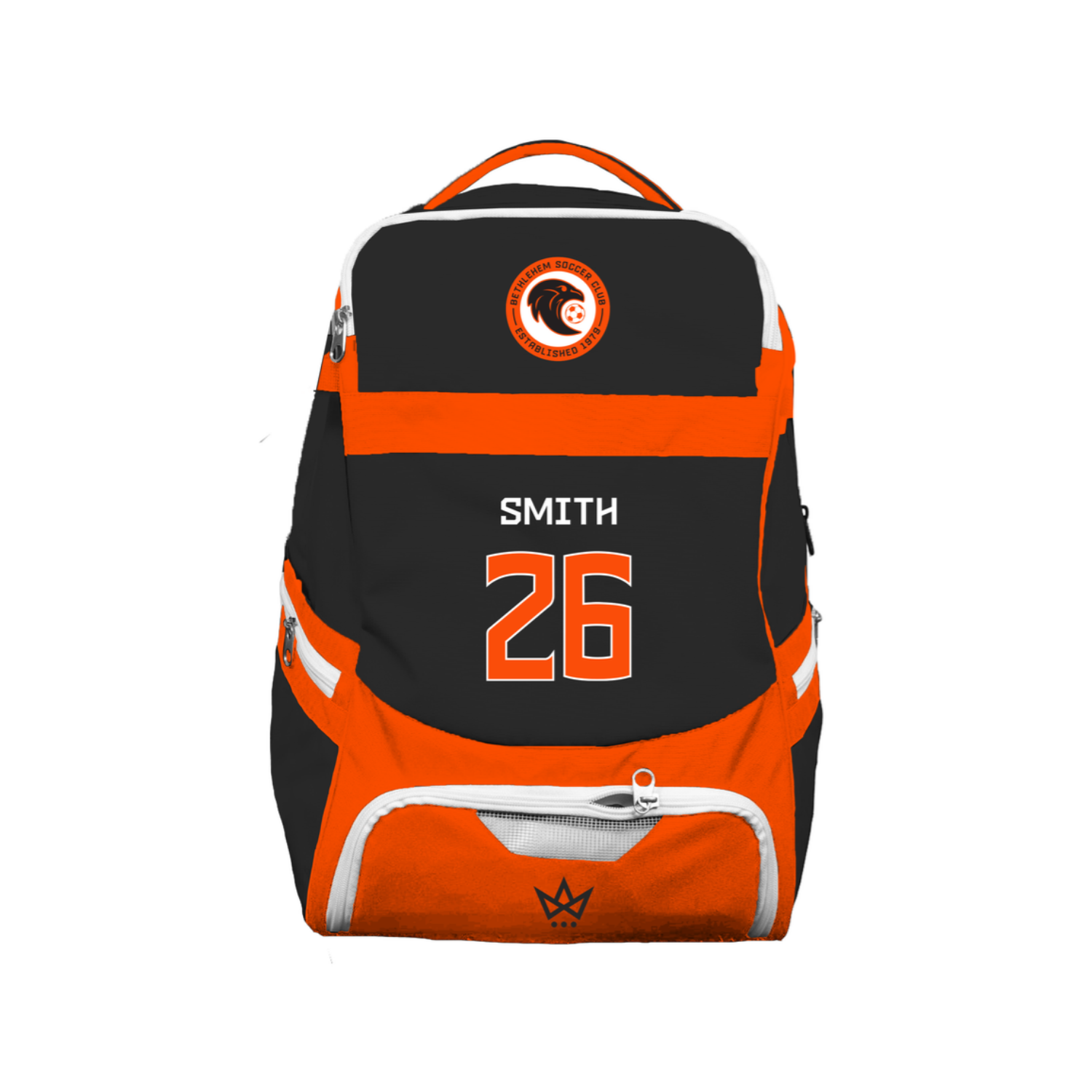 BETHLEHEM SOCCER CLUB UNIFORMS COURTSIDE BACKPACK [BLACK/ORANGE]