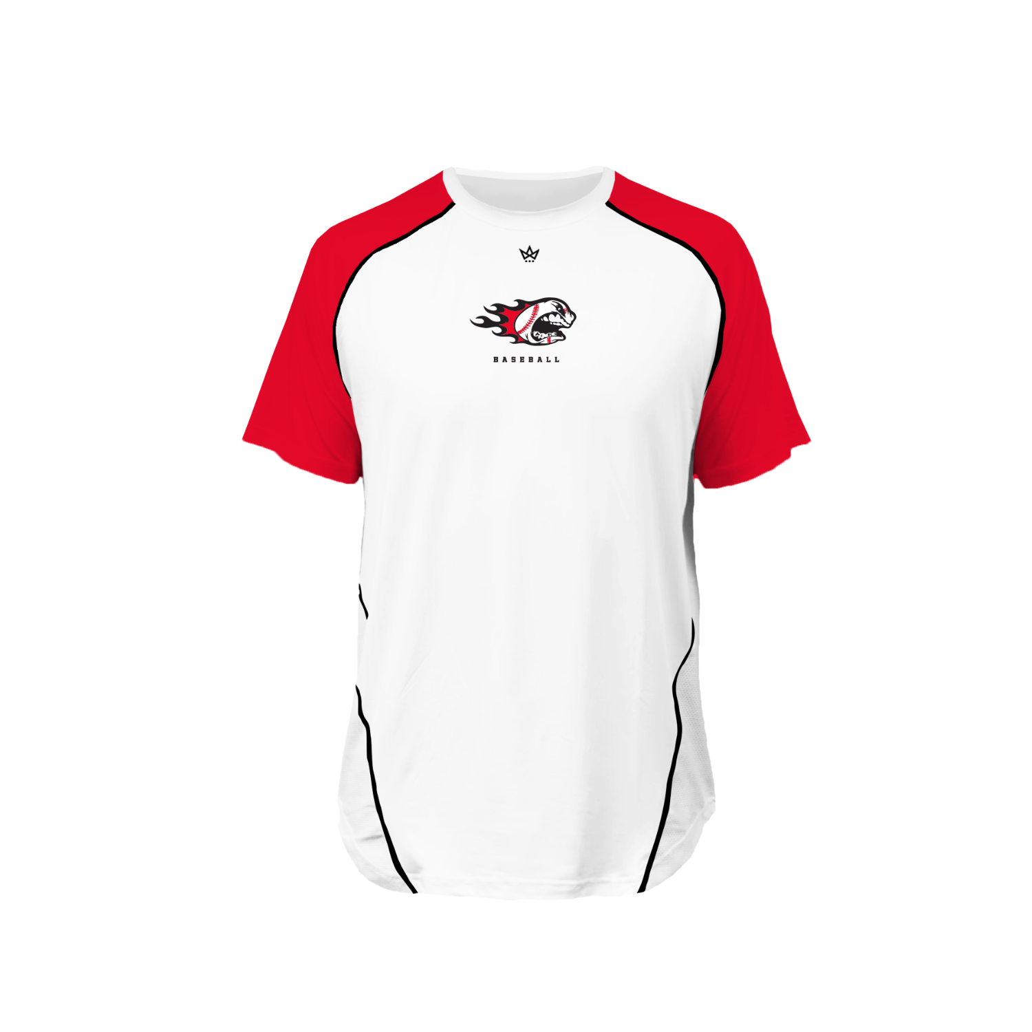 THE CAGE HEAT BASEBALL & SOFTBALL PRO VENTED SS TEE [RED/WHITE]