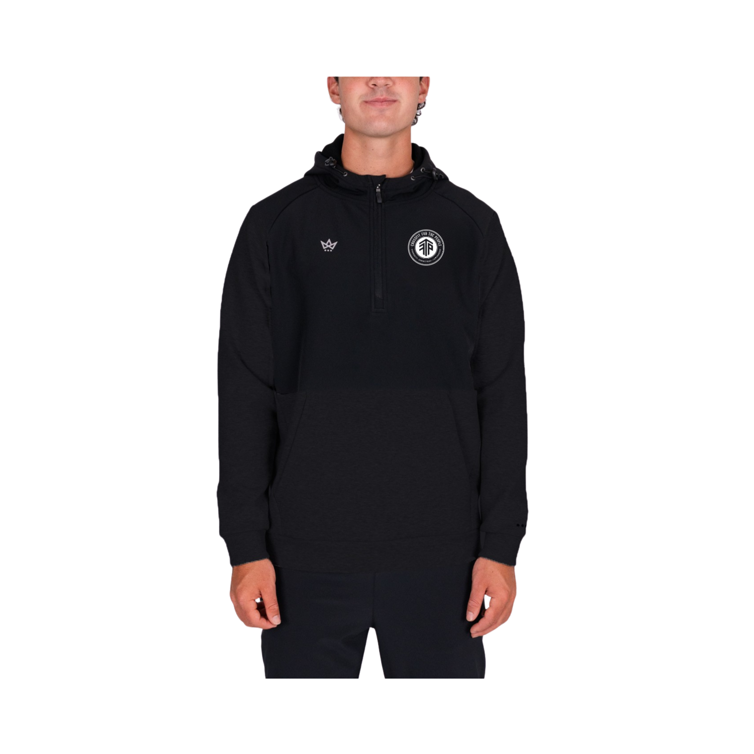 CROSSFIT FOR THE PEOPLE ROYALKNIT PANELED HOODIE - ONYX/ONYX