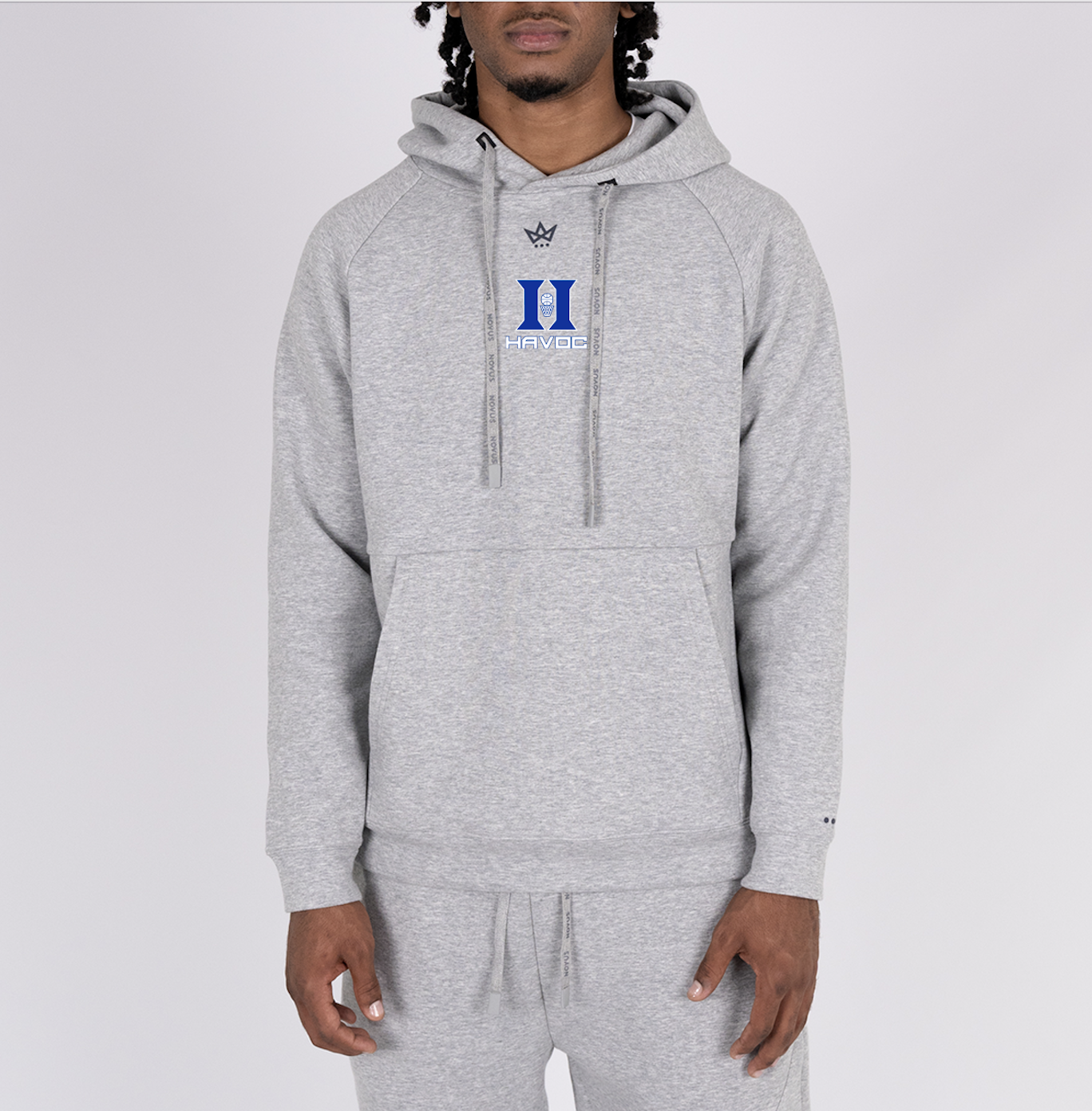 NY HAVOC BASKETBALL ROYALKNIT HOODIE - STERLING HEATHER