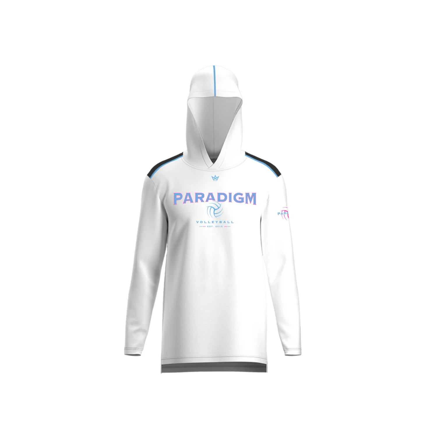PARADIGM VOLLEYBALL AURA LS HOODIE [BLACK/WHITE]