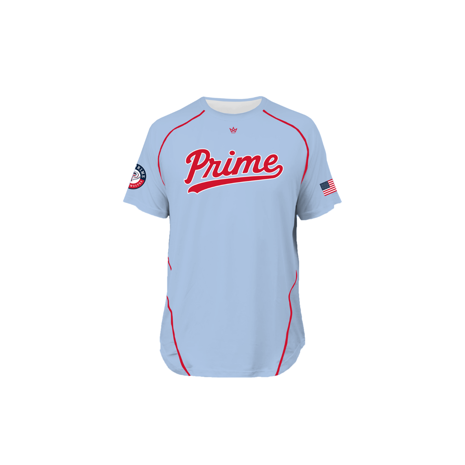 USA PRIME COLORADO TIMBERWOLVES PRO VENTED SS TEE - LIGHT BLUE