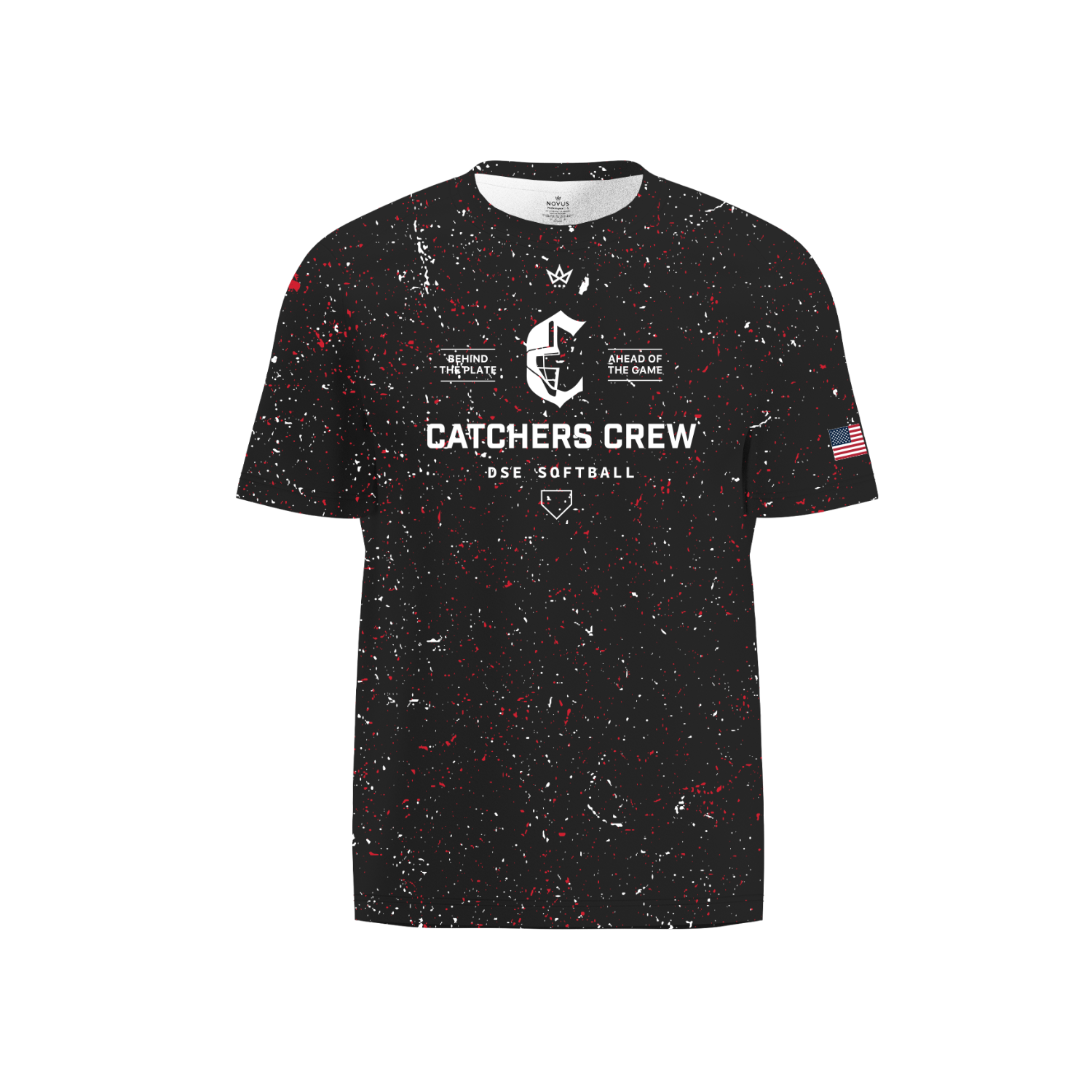 DARHOWER SOFTBALL EVENTS ACCESS PERFORMANCE SS TEE [BLACK/SPECKLED PATTERN]