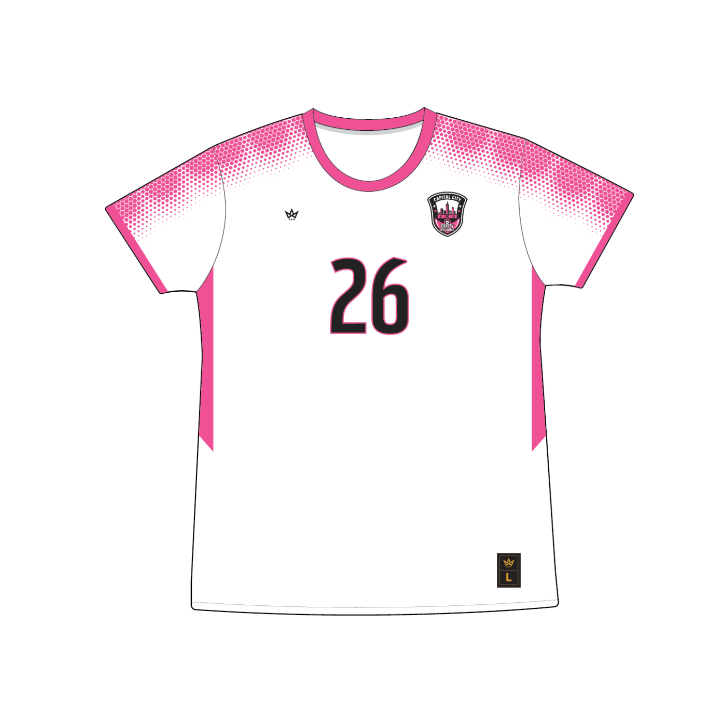 CAPITAL CITY FC WOMEN'S SOCCER GAME JERSEY (CREW) [WOMENS WHITE GAME]