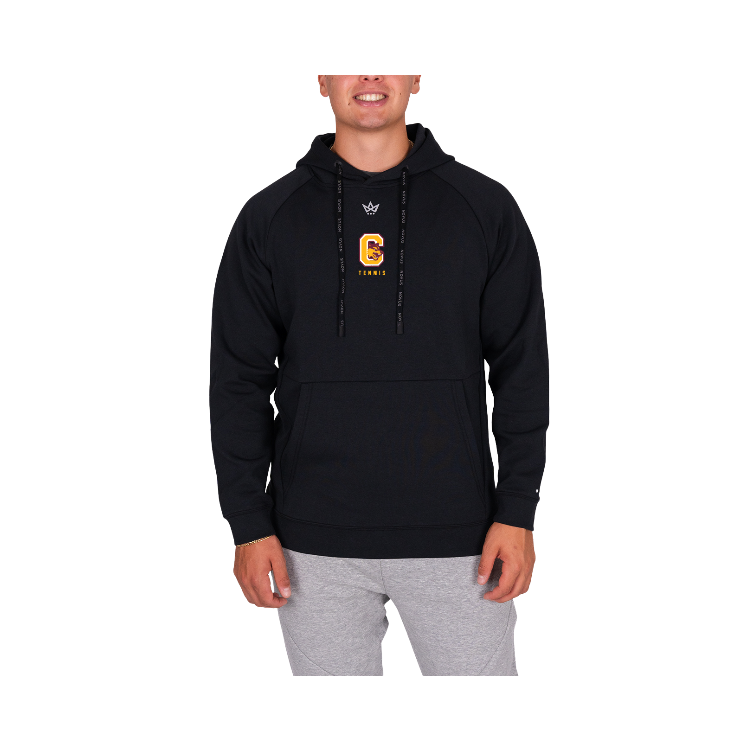 COLONIE TENNIS ROYALKNIT HOODIE - ONYX