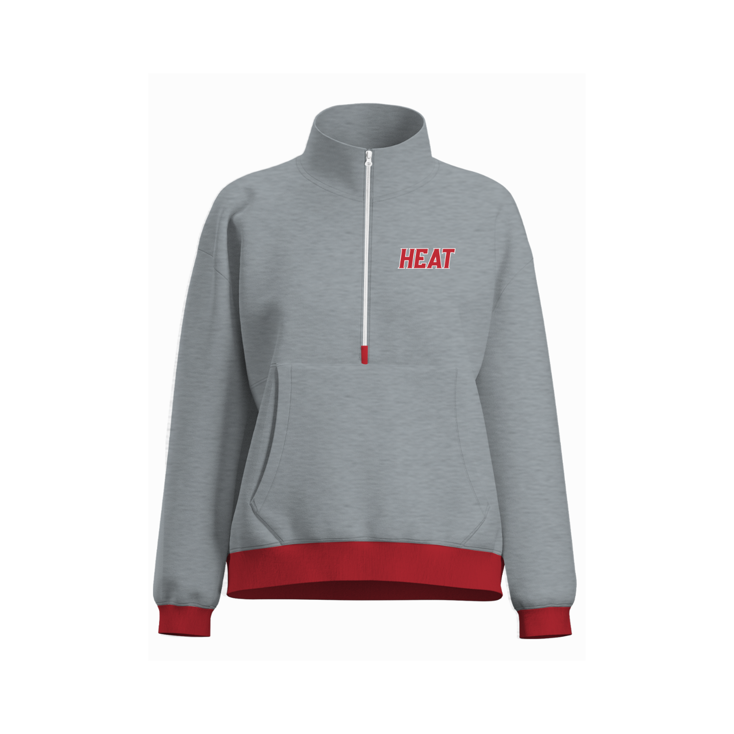 THE CAGE HEAT BASEBALL & SOFTBALL WOMEN'S COTTON FLEECE HALF-ZIP