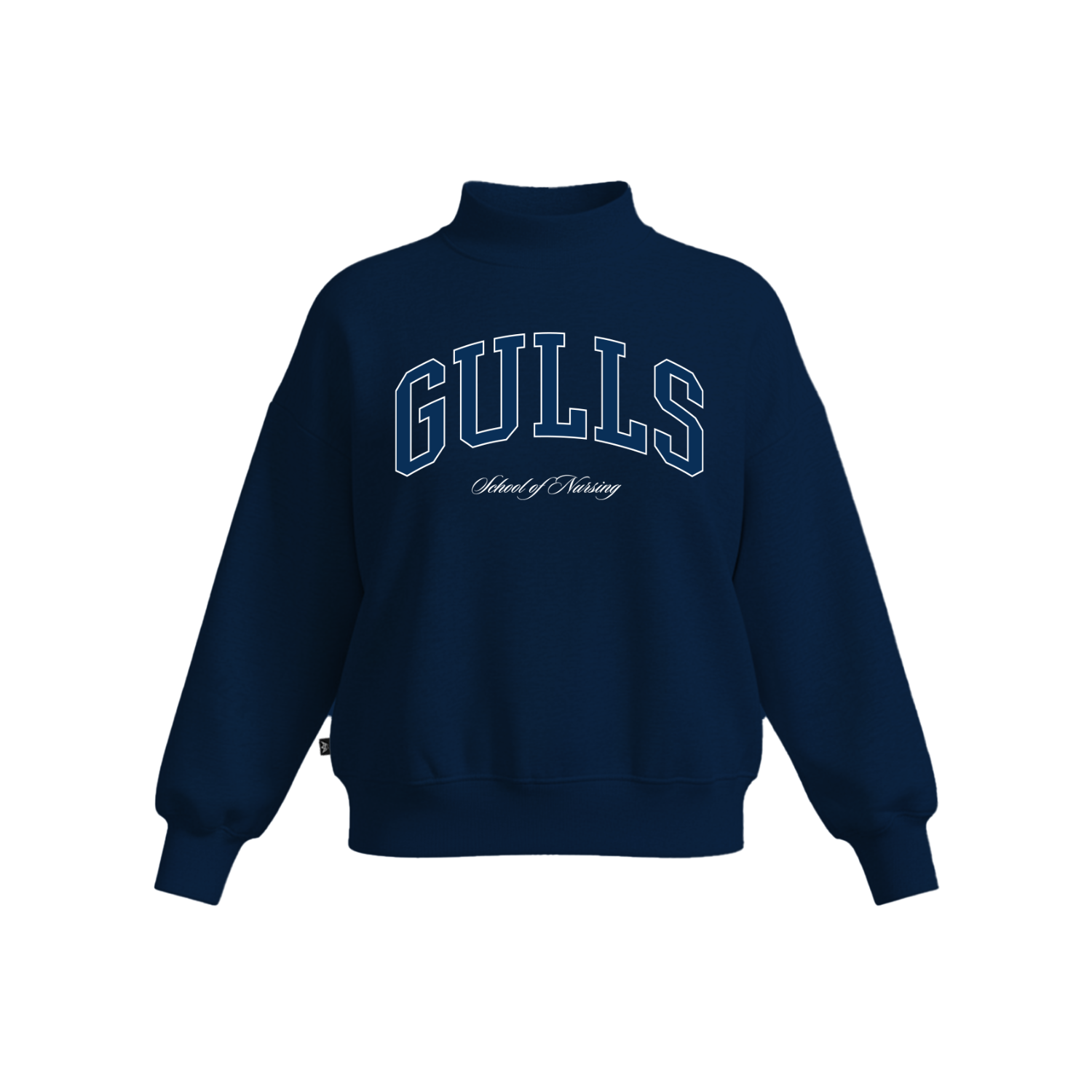 ENDICOTT SCHOOL OF NURSING WOMEN'S COTTON FLEECE MOCKNECK [NAVY]