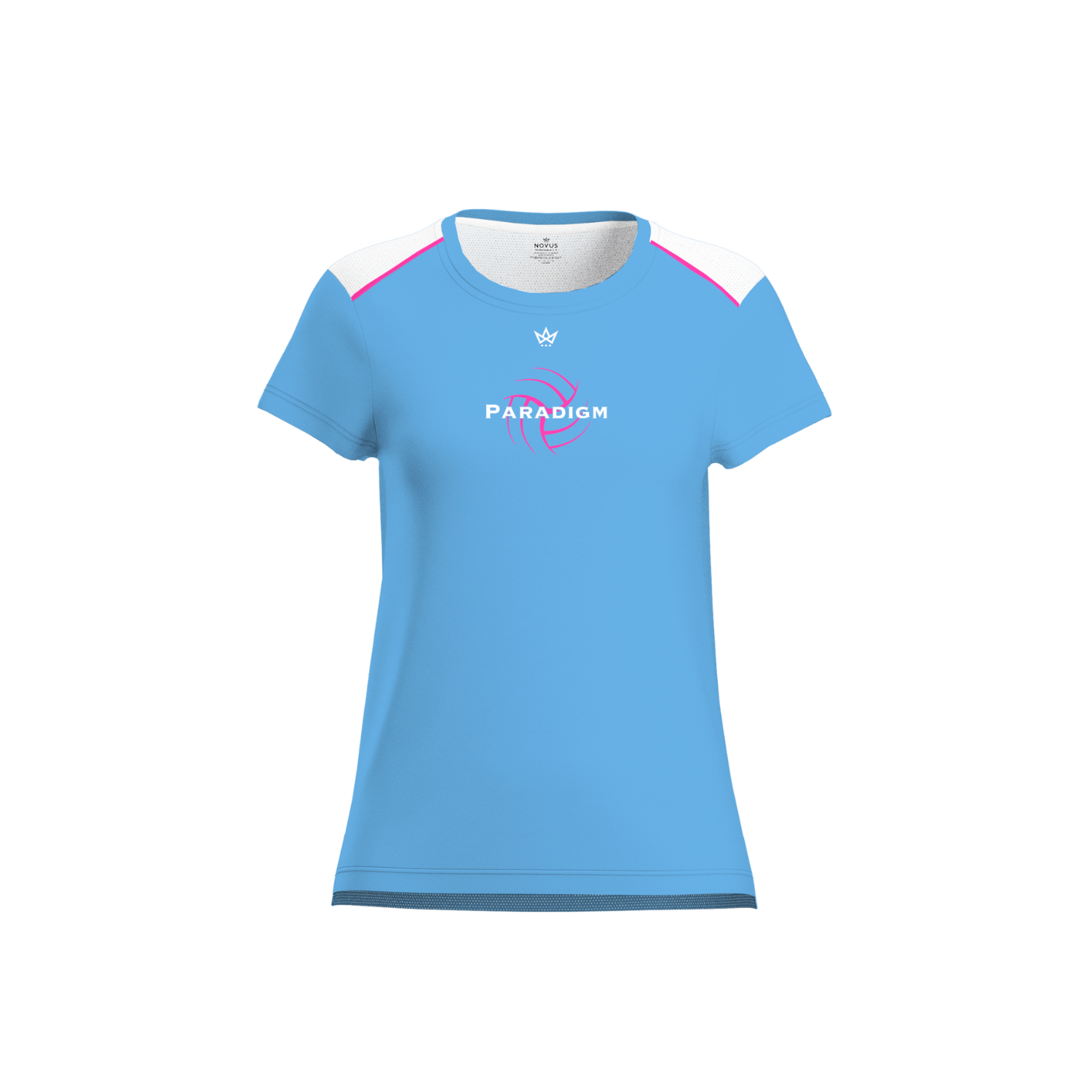 PARADIGM VOLLEYBALL WOMEN'S AURA TEE [BLUE/WHITE]