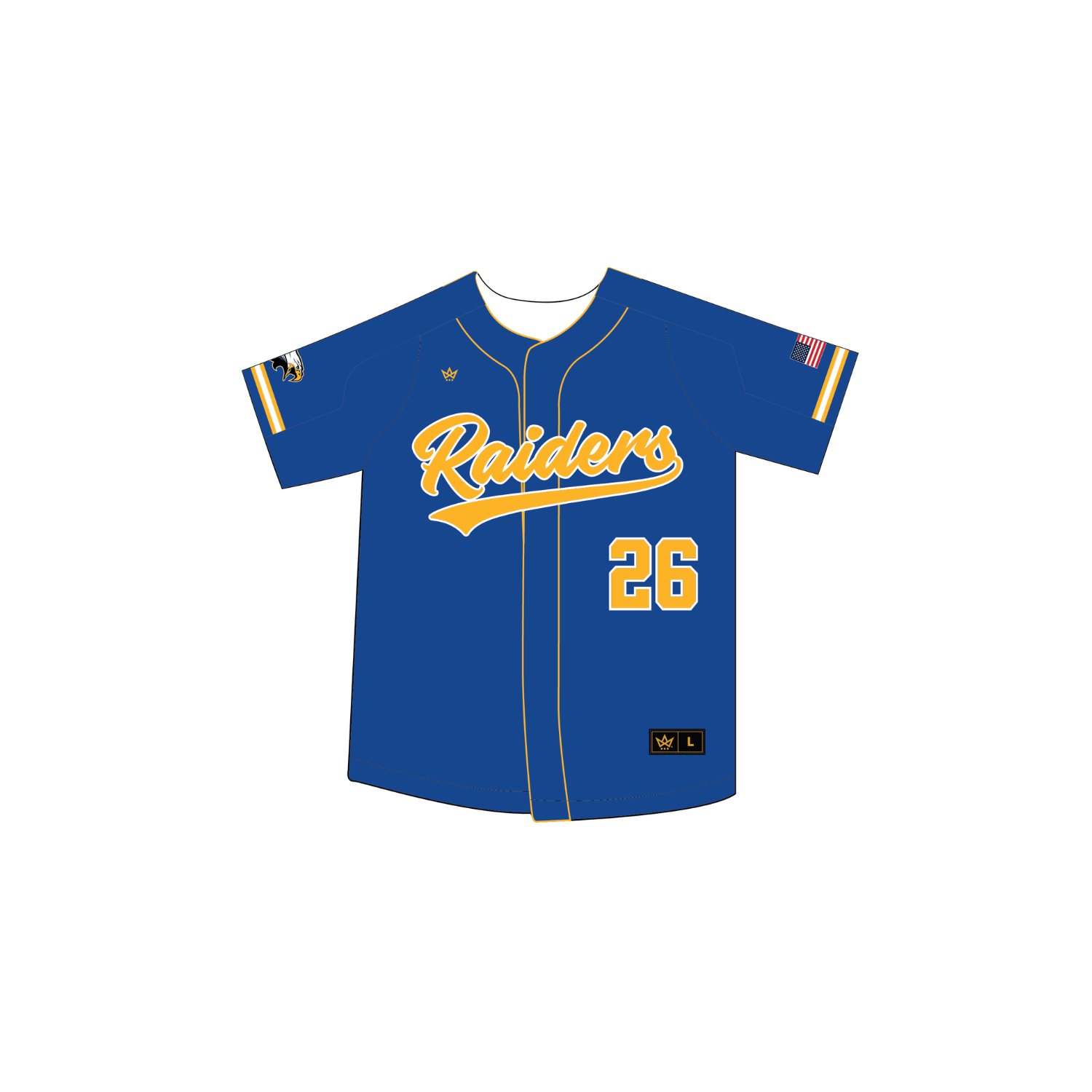 NORTH BRUNSWICK YOUTH BASEBALL VENTUS FULL BUTTON JERSEY
