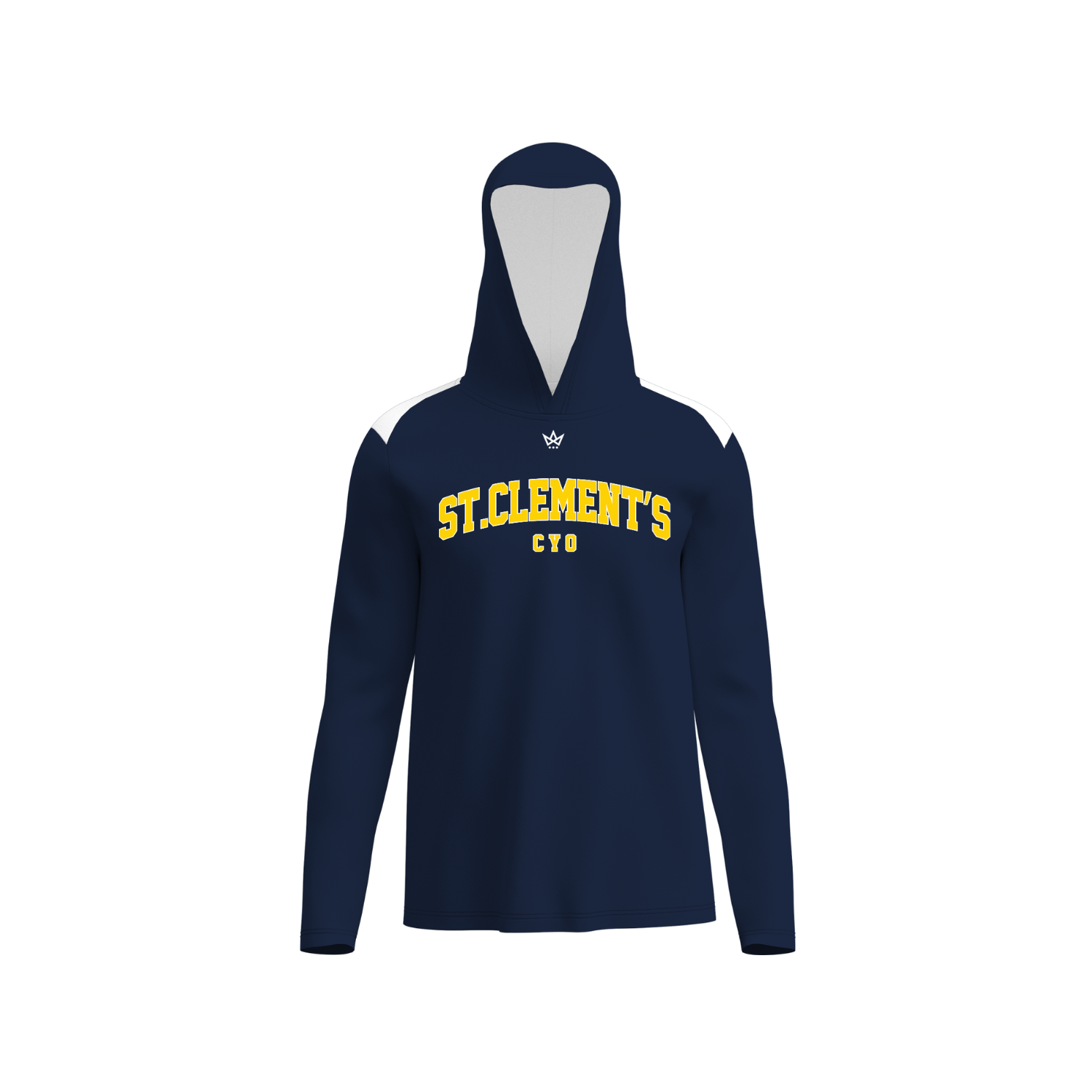 ST. CLEMENT'S PERFORMANCE LS HOODIE [NAVY/WHITE]