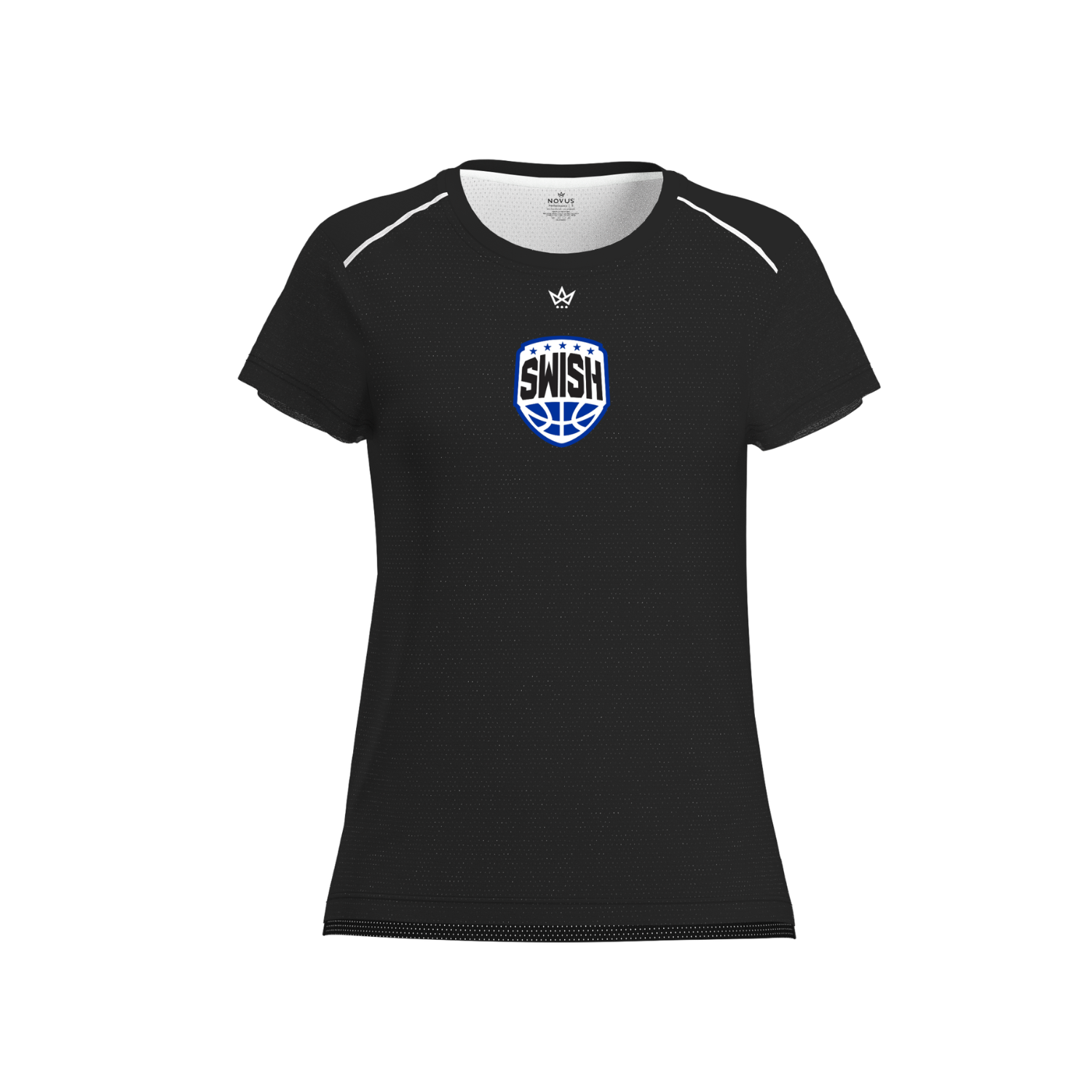 TEAM SWISH BASKETBALL/ ROSIE CARR WOMEN'S AURA TEE [BLACK]