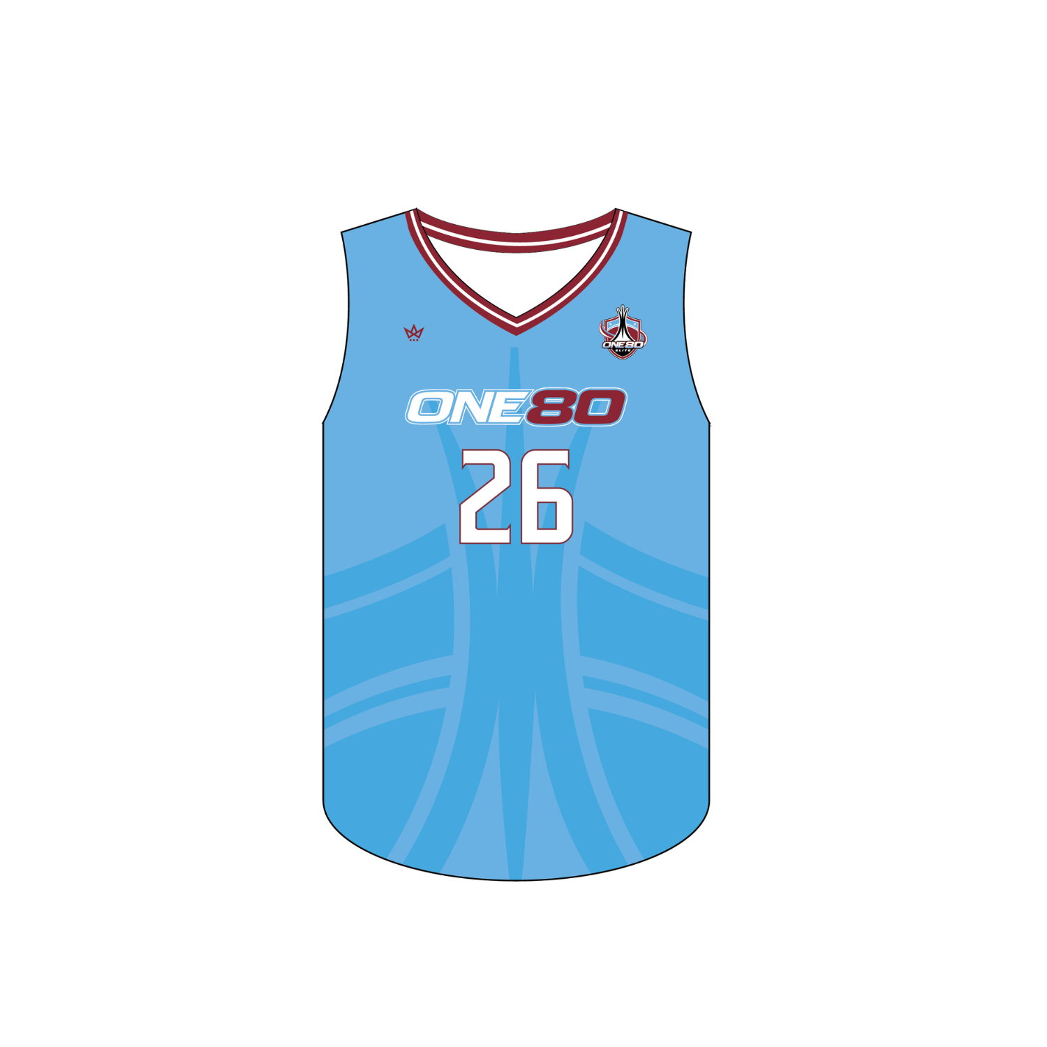 ONE80 ELITE VOLLEYBALL CLUB WOMEN'S VOLLEYBALL SLEEVELESS JERSEY