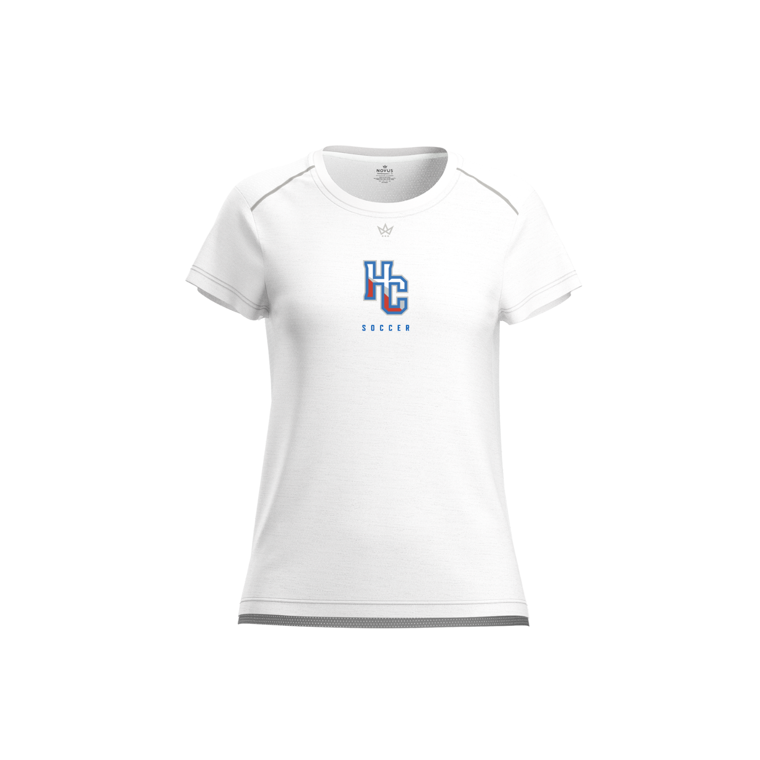 HILL COLLEGE REBELS SOCCER WOMEN'S AURA TEE - WHITE