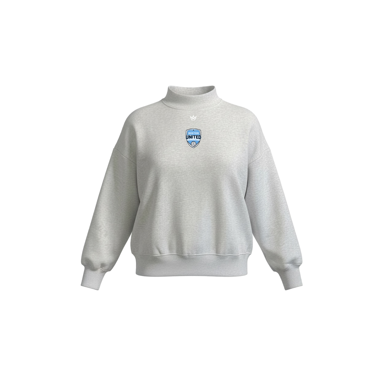 BOSTON UNITED COACHES WOMEN'S COTTON FLEECE MOCKNECK