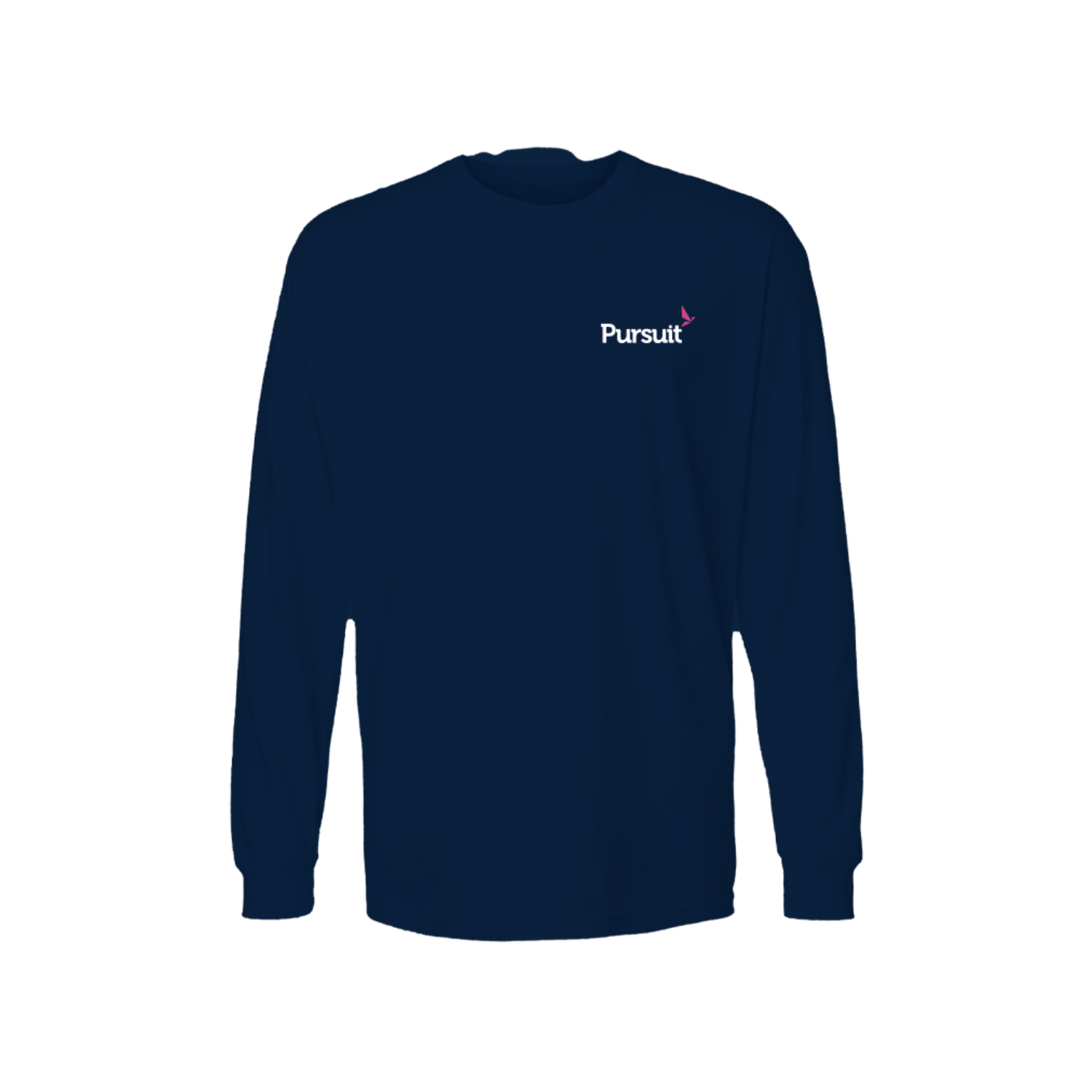 PURSUIT LENDING BASIC COTTON LS TEE  - NAVY