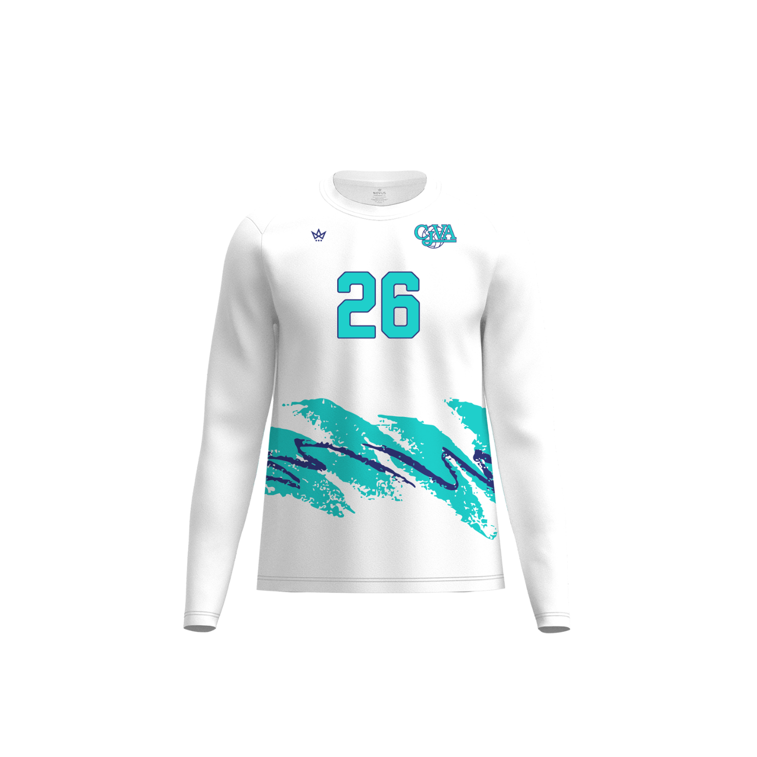 CENTRAL JERSEY VOLLEYBALL ACADEMY PERFORMANCE LS - WHITE