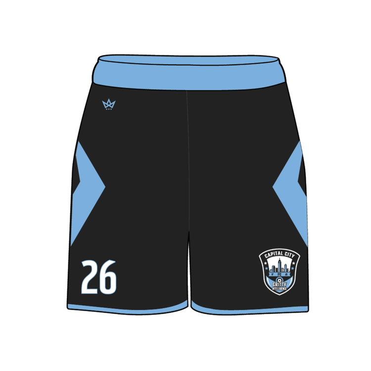 CAPITAL CITY FC SOCCER GAME SHORTS [BLACK]