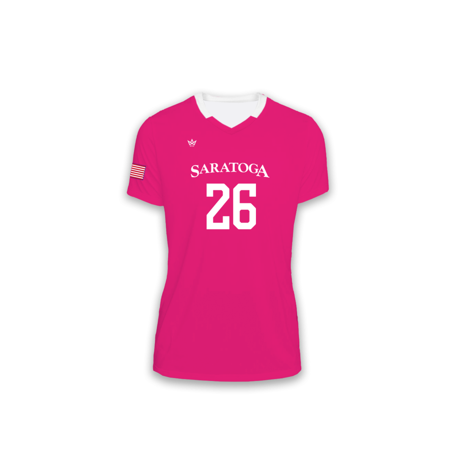 SARATOGA VOLLEYBALL WOMEN'S VOLLEYBALL SS V-NECK JERSEY	 - PINK