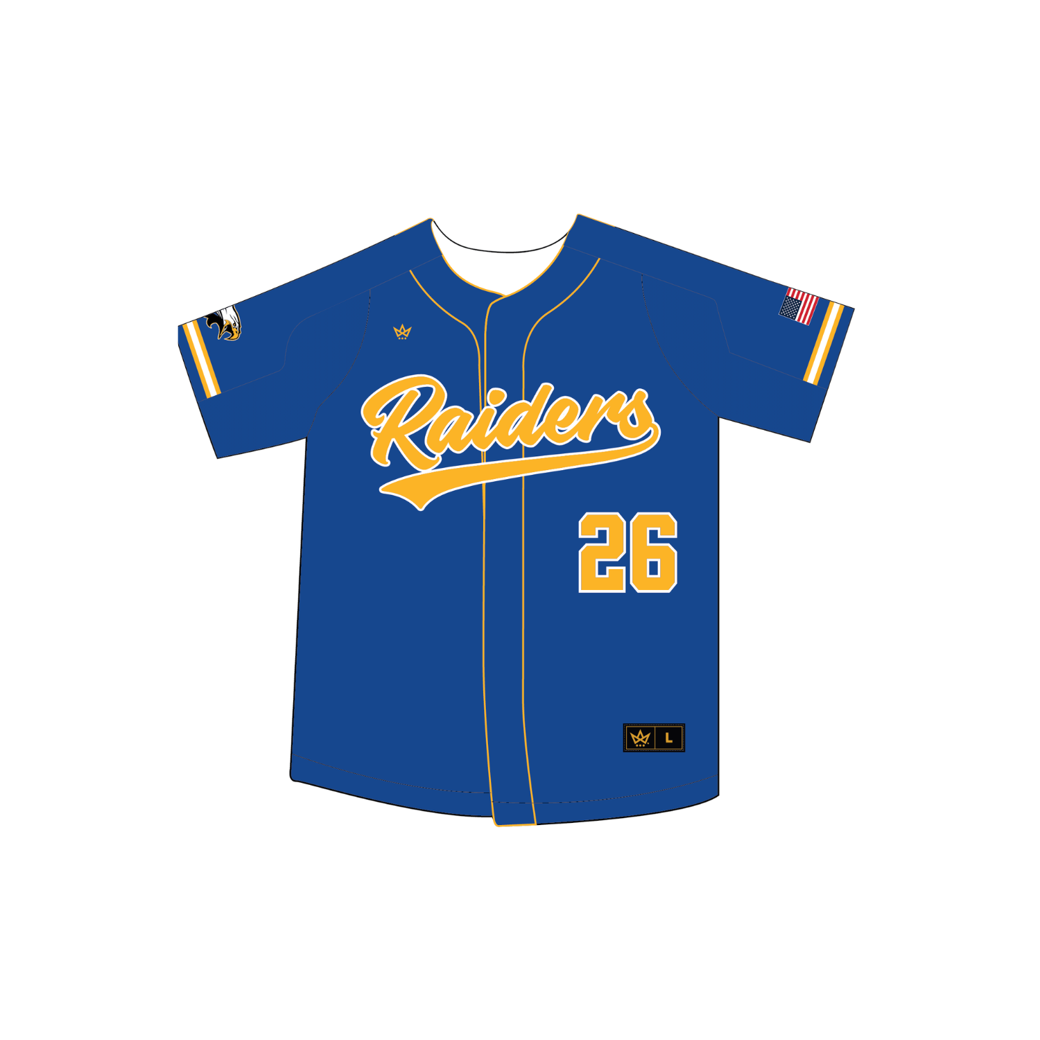 NORTH BRUNSWICK BASEBALL BASEBALL VENTUS FULL BUTTON JERSEY