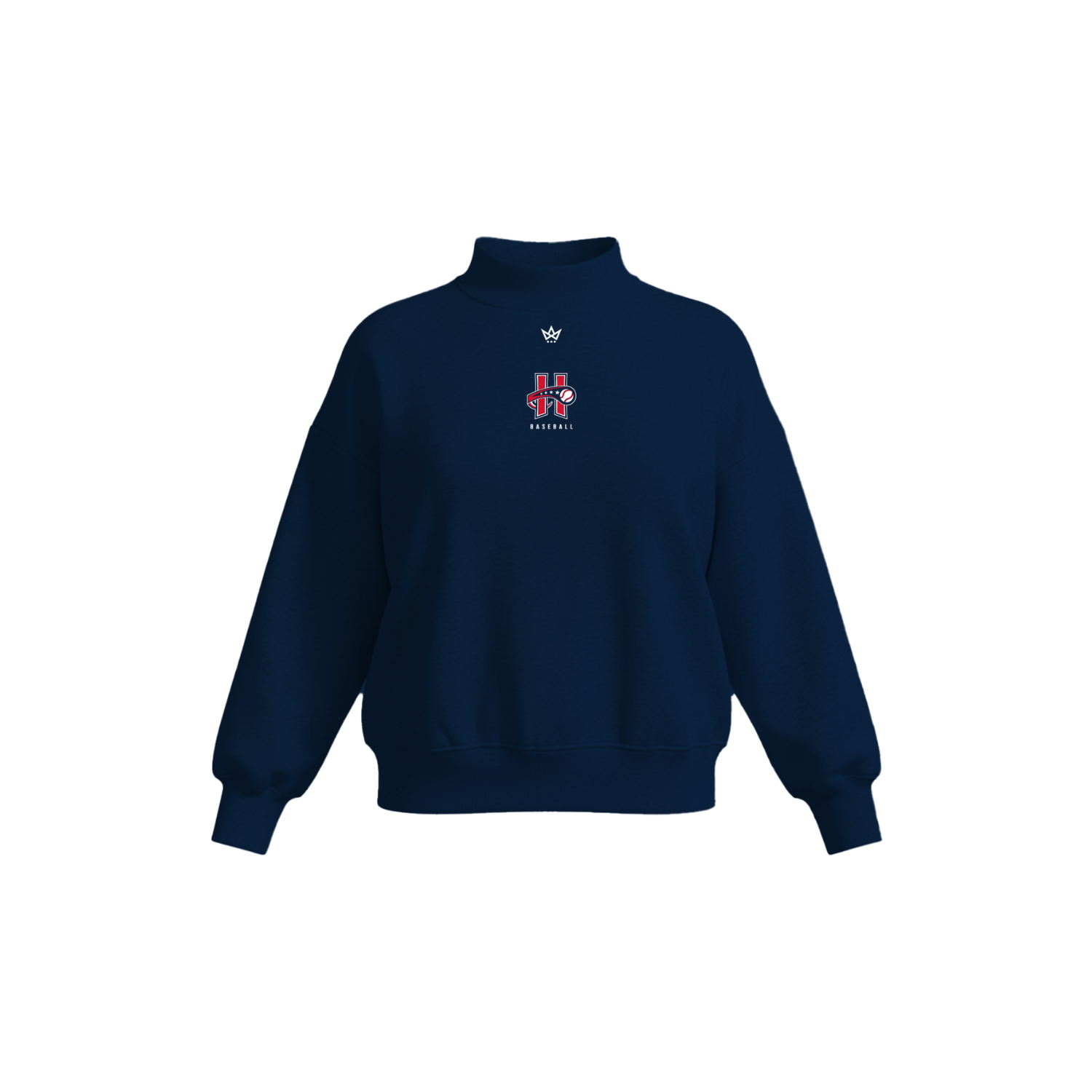 HERITAGE EAGLES BASEBALL WOMEN'S COTTON FLEECE MOCKNECK