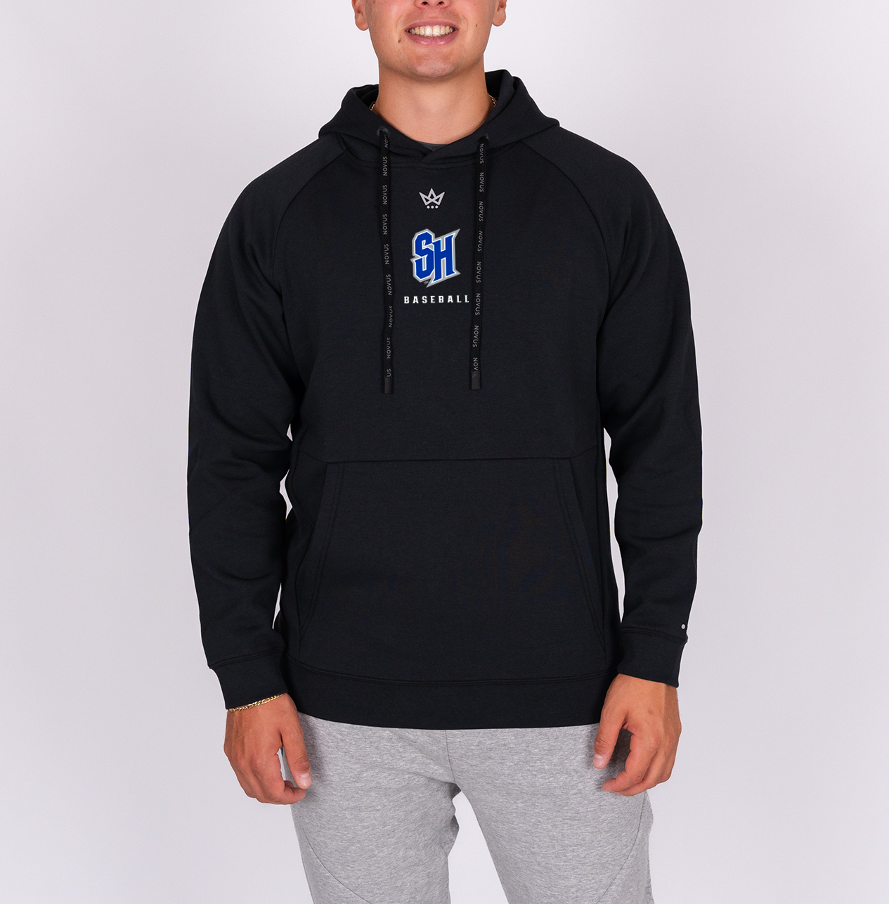 SETON HALL BASEBALL ROYALKNIT HOODIE - ONYX