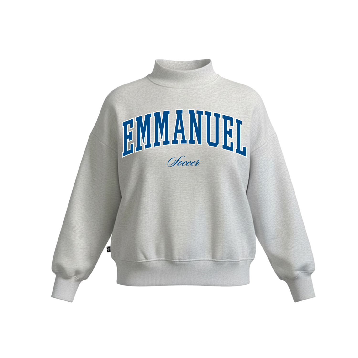 EMANUEL SOCCER WOMEN'S COTTON FLEECE MOCKNECK - EMB