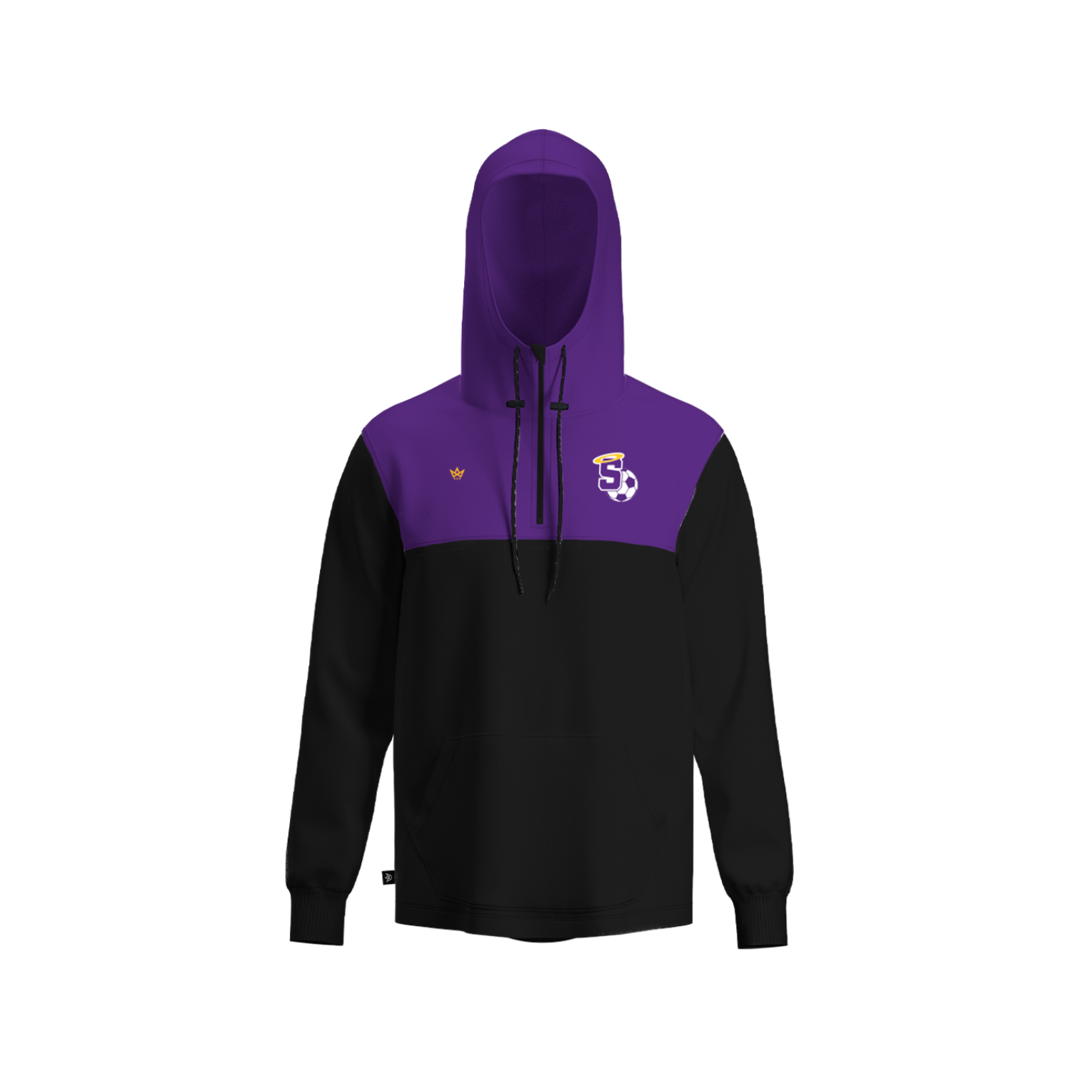 SPA CATHOLIC GIRLS SOCCER PANELED HOODIE [BLACK/PURPLE]
