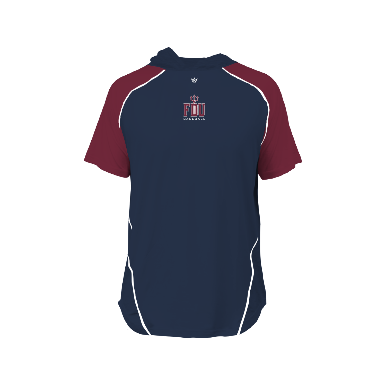 FDU BASEBALL PRO VENTED SS HOODIE [NAVY/MAROON]