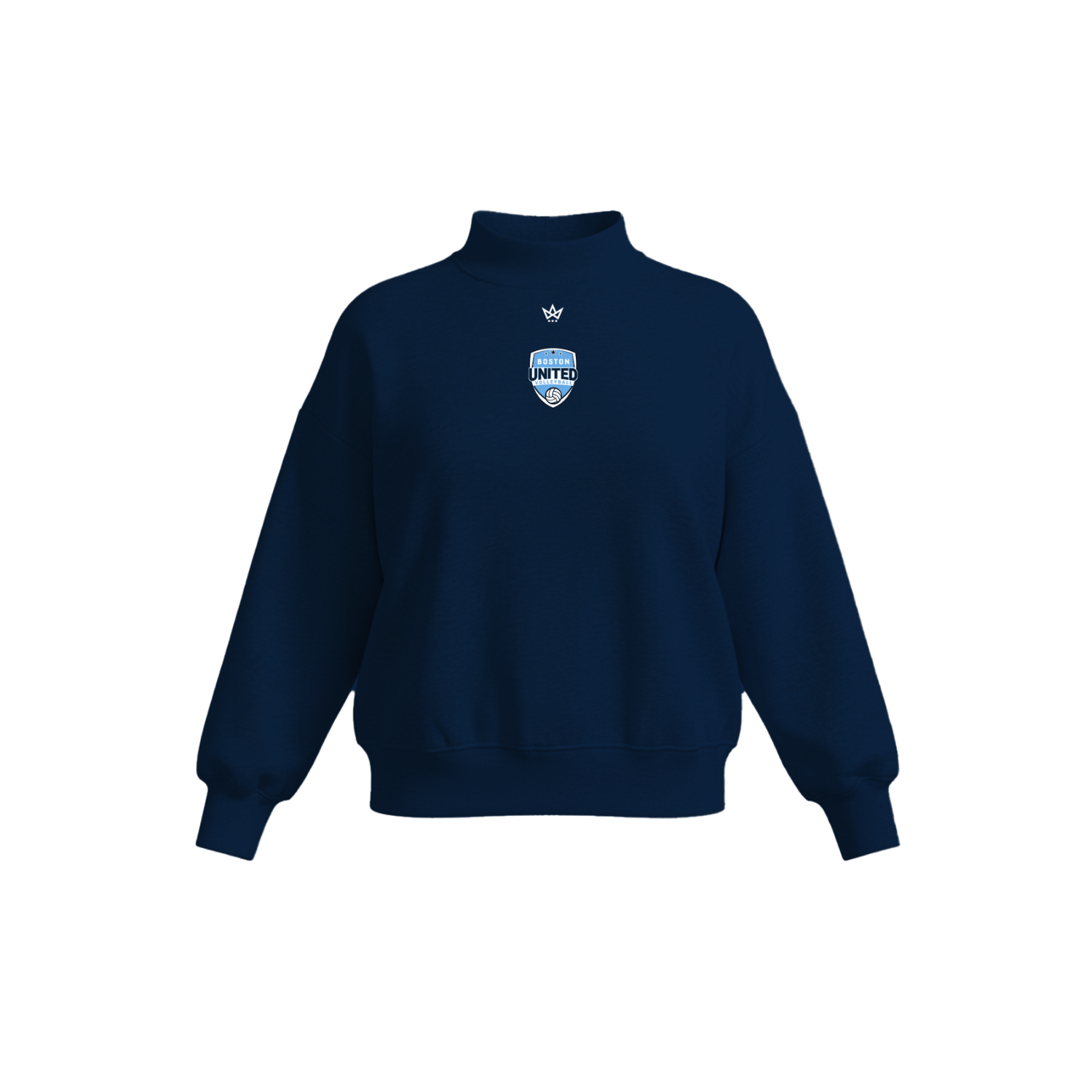BOSTON UNITED WOMEN'S COTTON FLEECE MOCKNECK