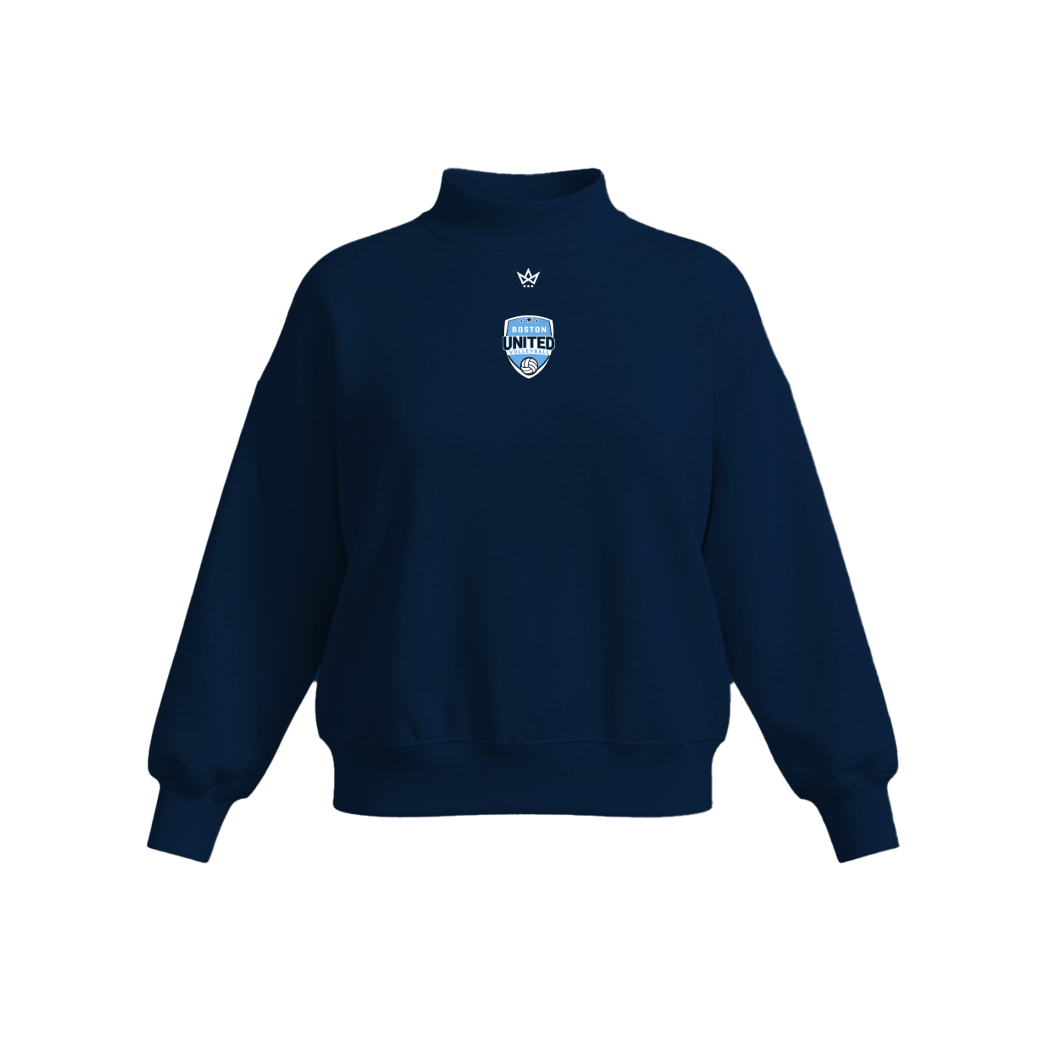 BOSTON UNITED WOMEN'S COTTON FLEECE MOCKNECK
