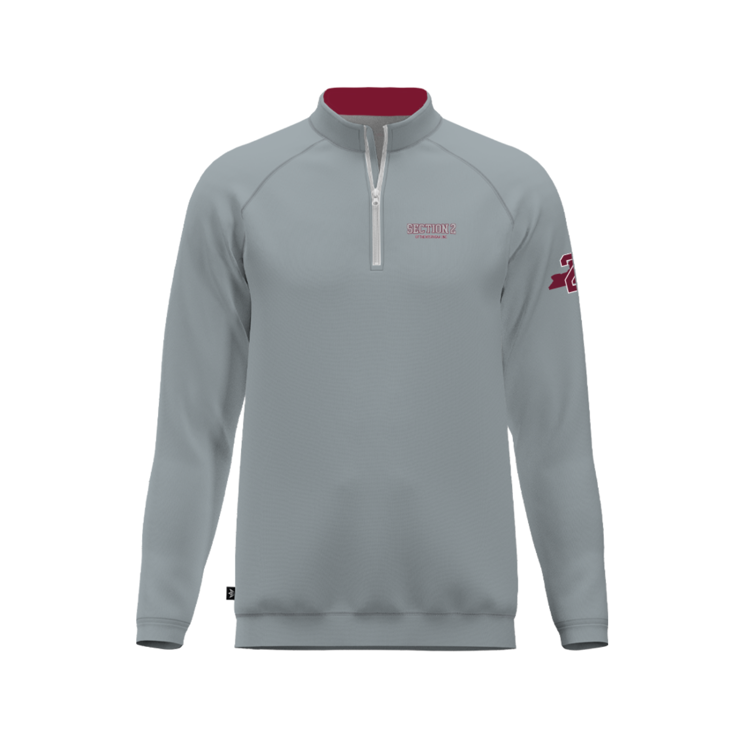 SECTION 2 BASEBALL SUB PERFORMANCE QUARTER-ZIP [GREY]