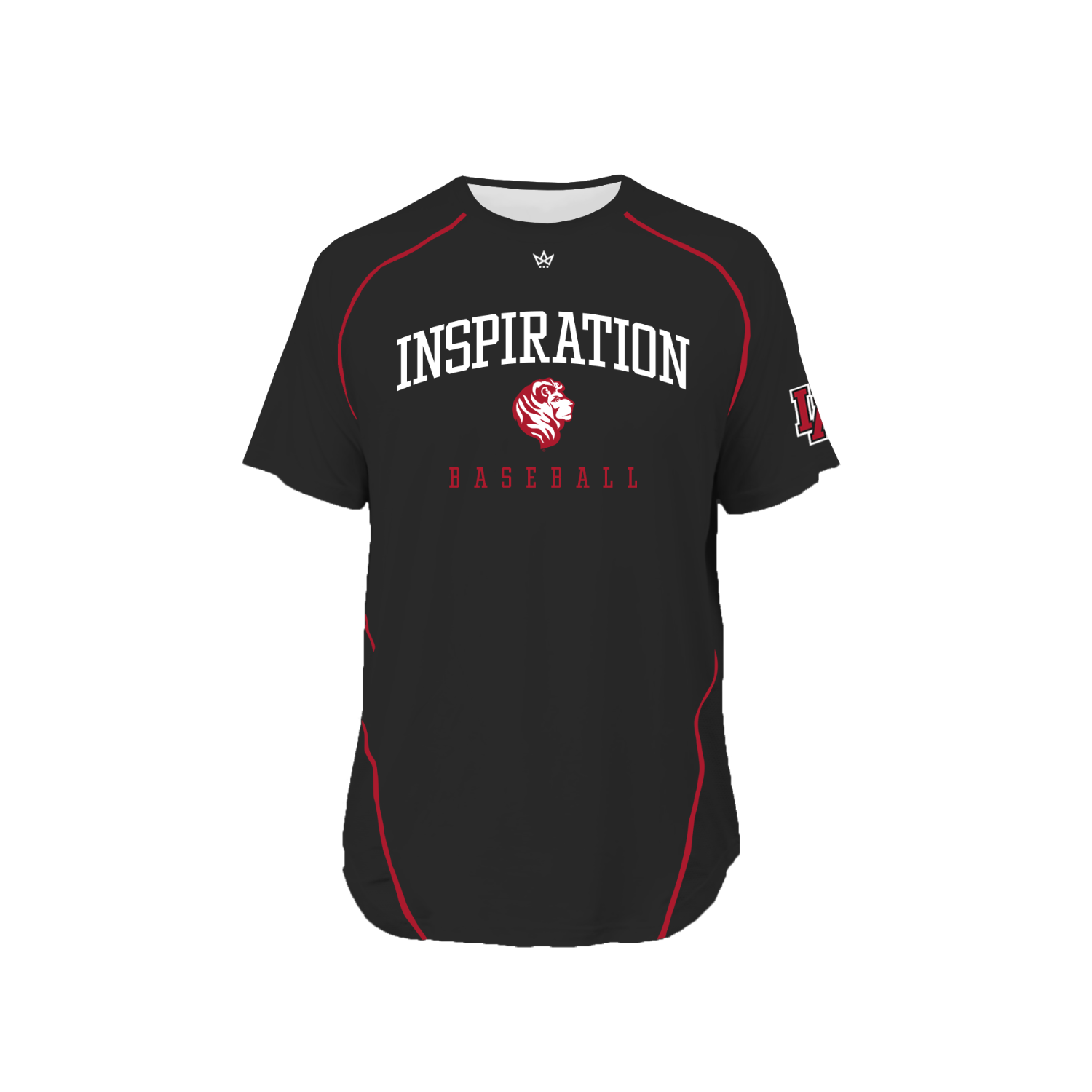 INSPIRATION ACADEMY PRO VENTED SS TEE [BLACK BASEBALL]