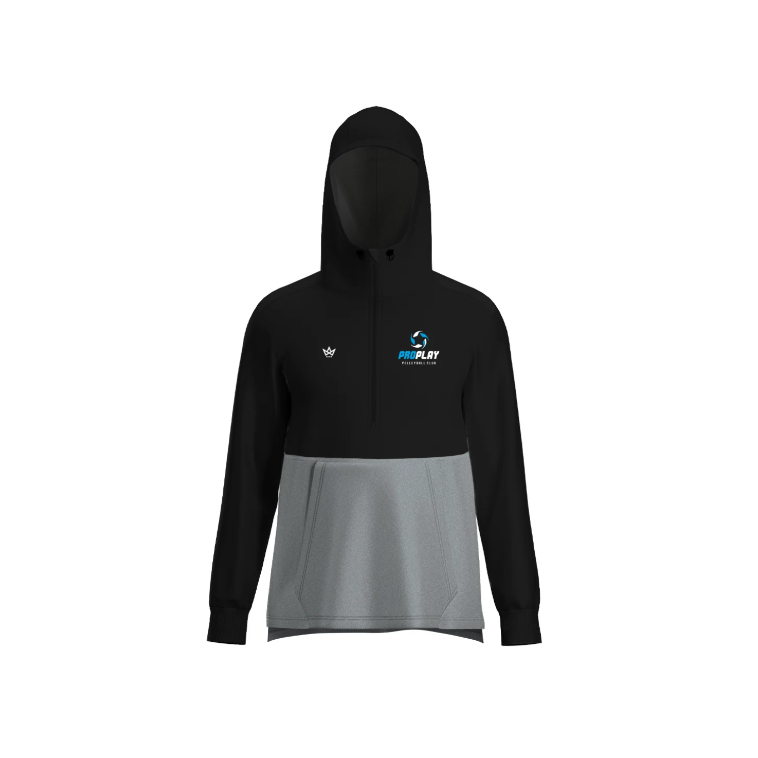 PROPLAY VOLLEYBALL COACH MAGNA HOODIE [BLACK/GRAY]