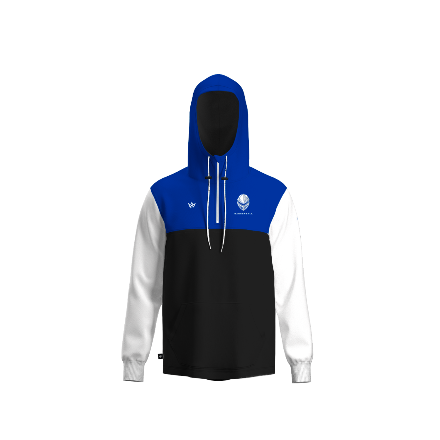 SPF BASKETBALL PANELED HOODIE [WHITE/BLACK/BLUE]